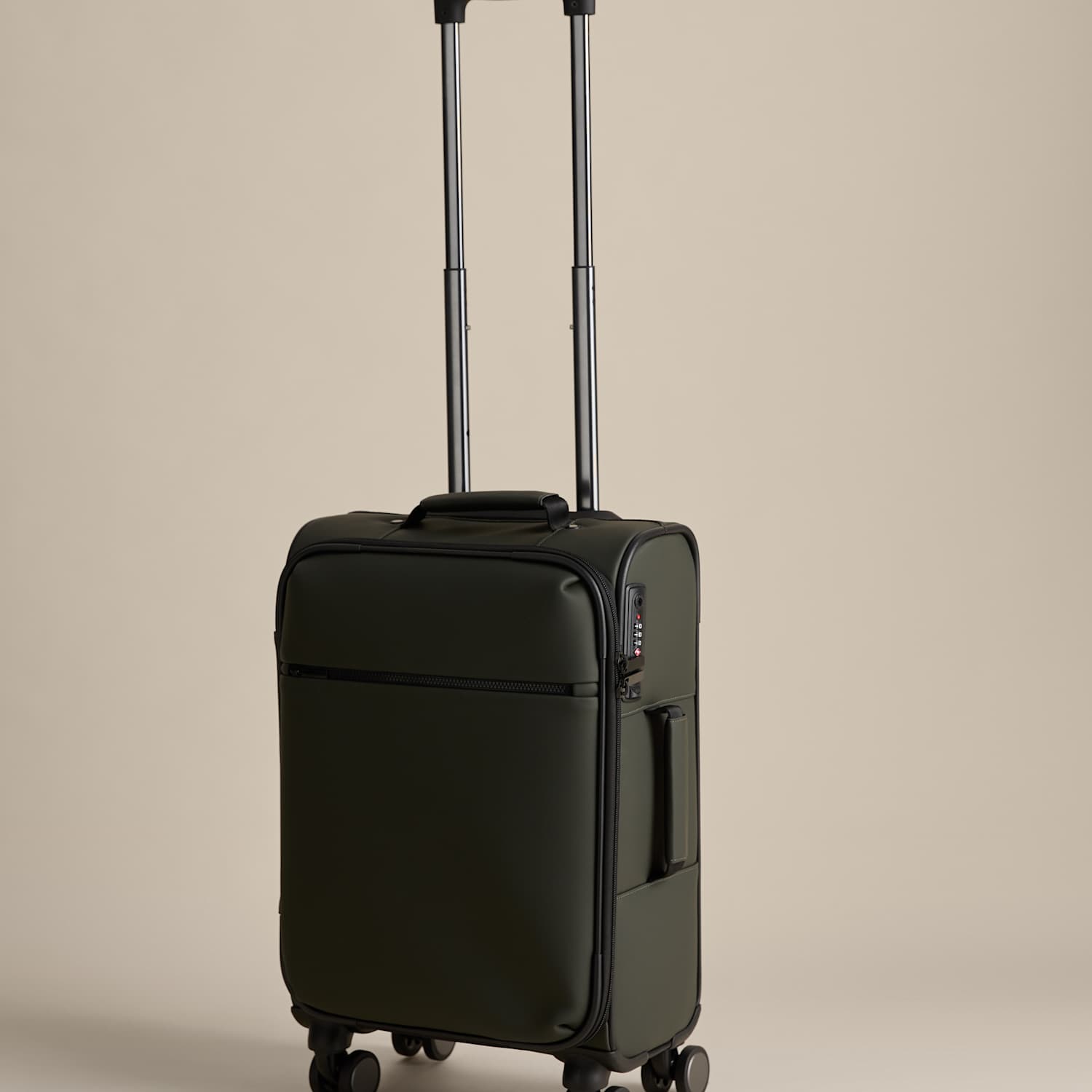 M&S Rubberized Cabin Suitcase - Green