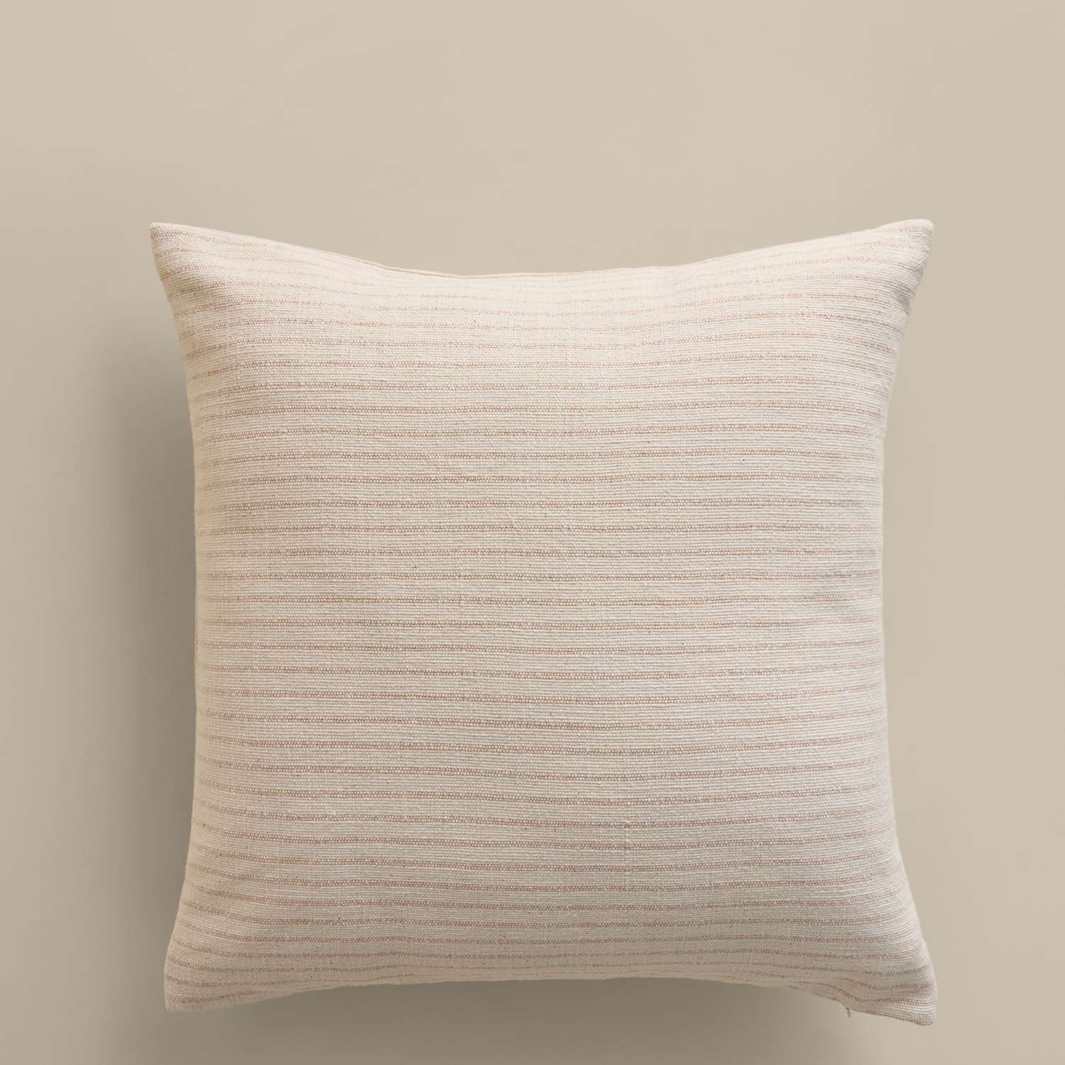 M&S Pure Cotton Woven Stripe Cushion - Natural Mix