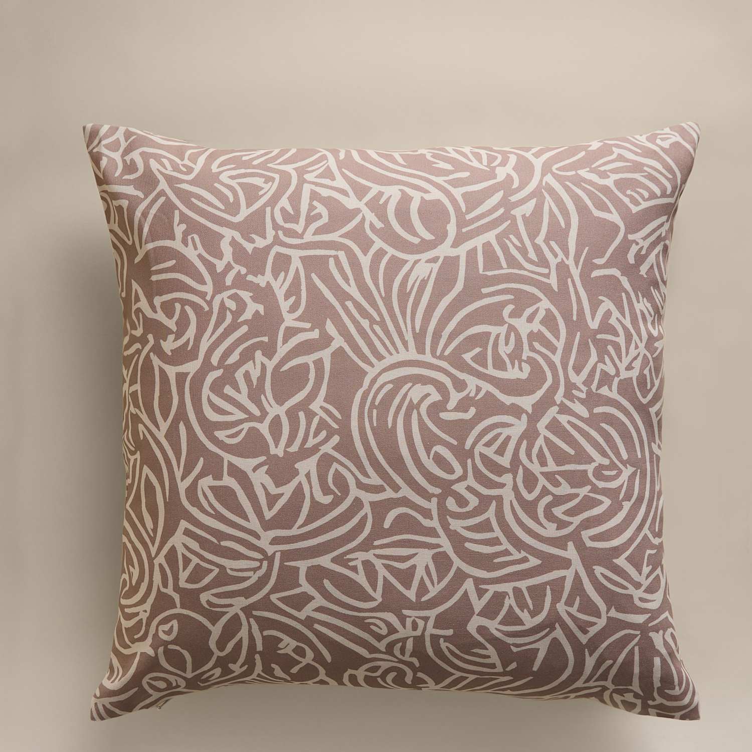 M&S Pure Cotton Abstract Swirl Cushion Cover - Natural Mix