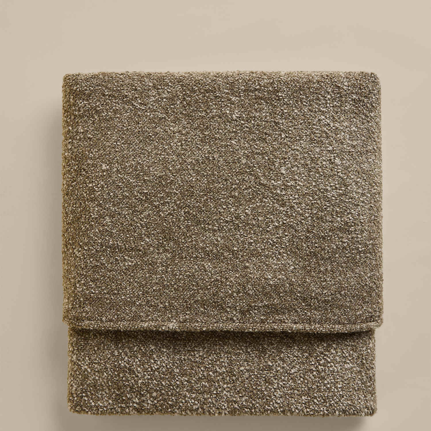 M&S Bouclé Throw - Khaki