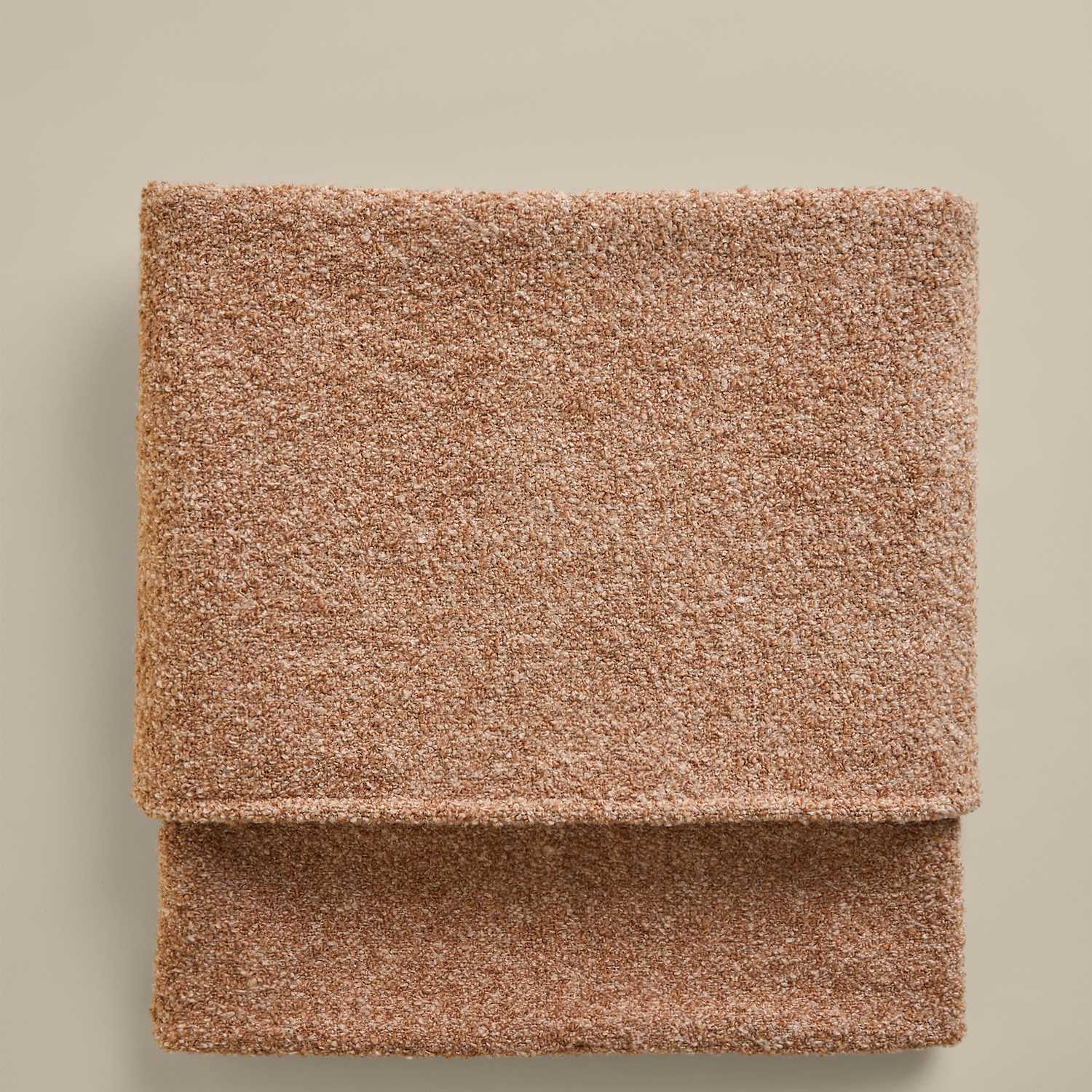 M&S Bouclé Throw - Caramel