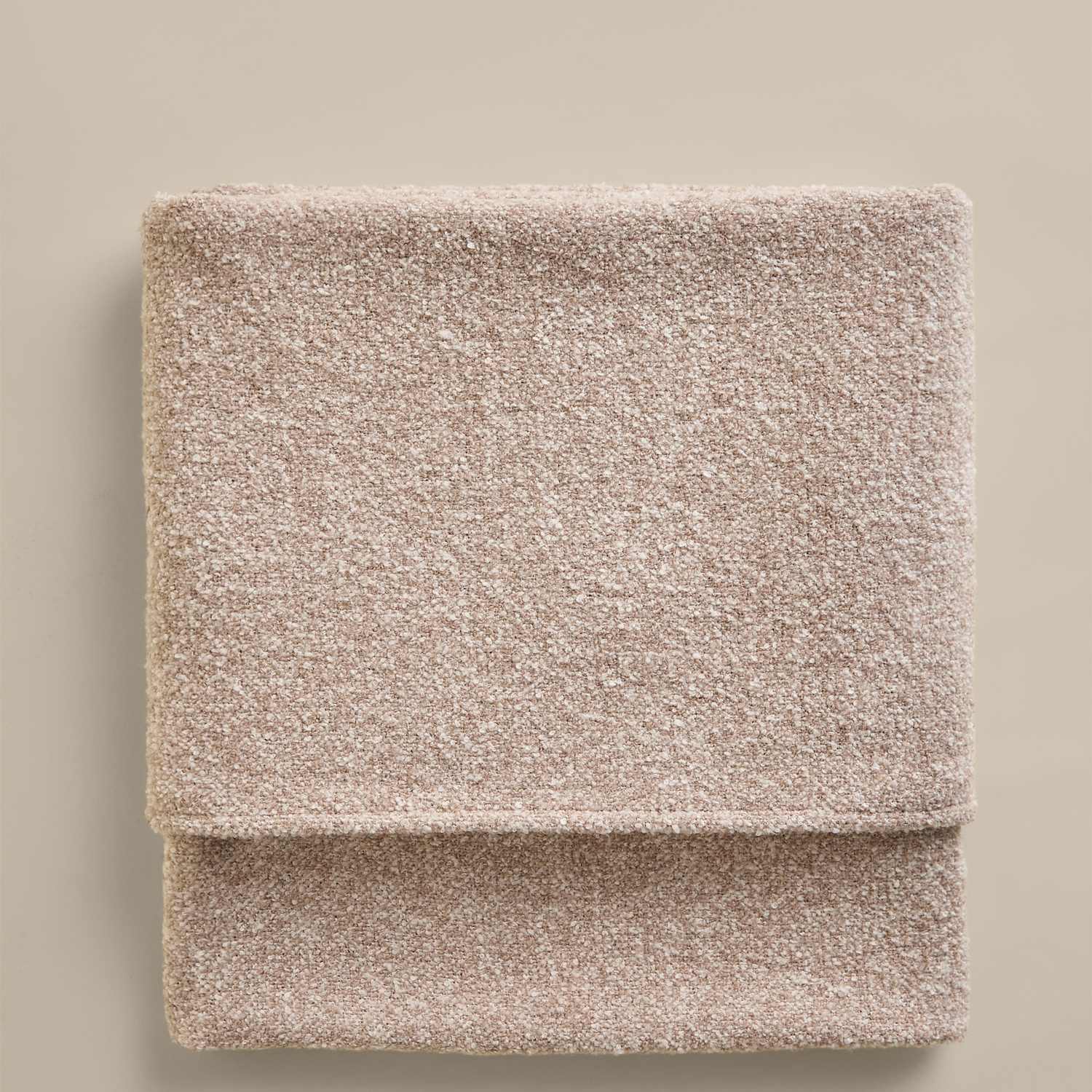 M&S Bouclé Throw - Linen