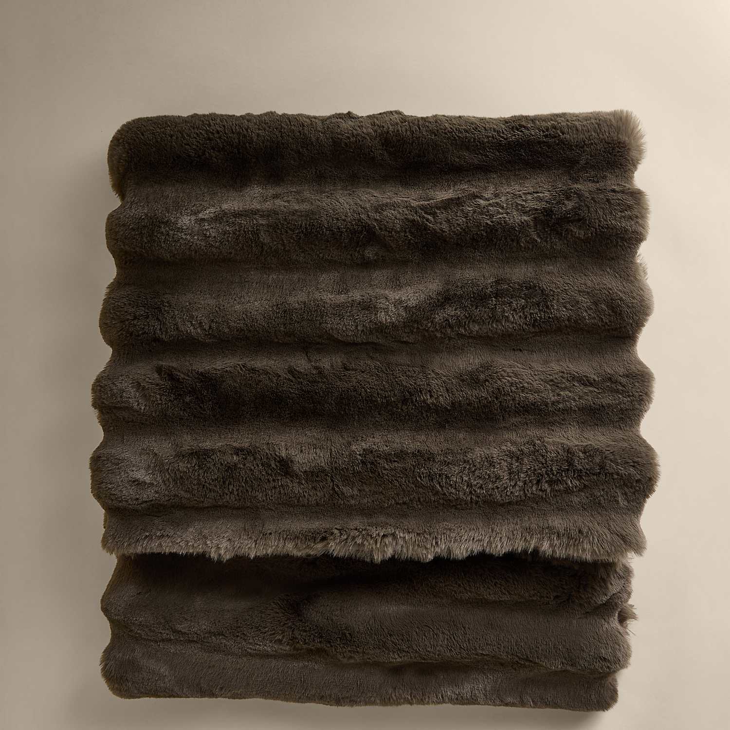 M&S Ribbed Chunky Throw - Large - Khaki