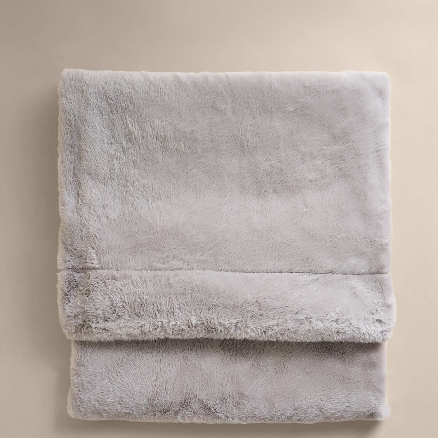 M&S Supersoft Faux Fur Large Throw - Extra Large - Dove