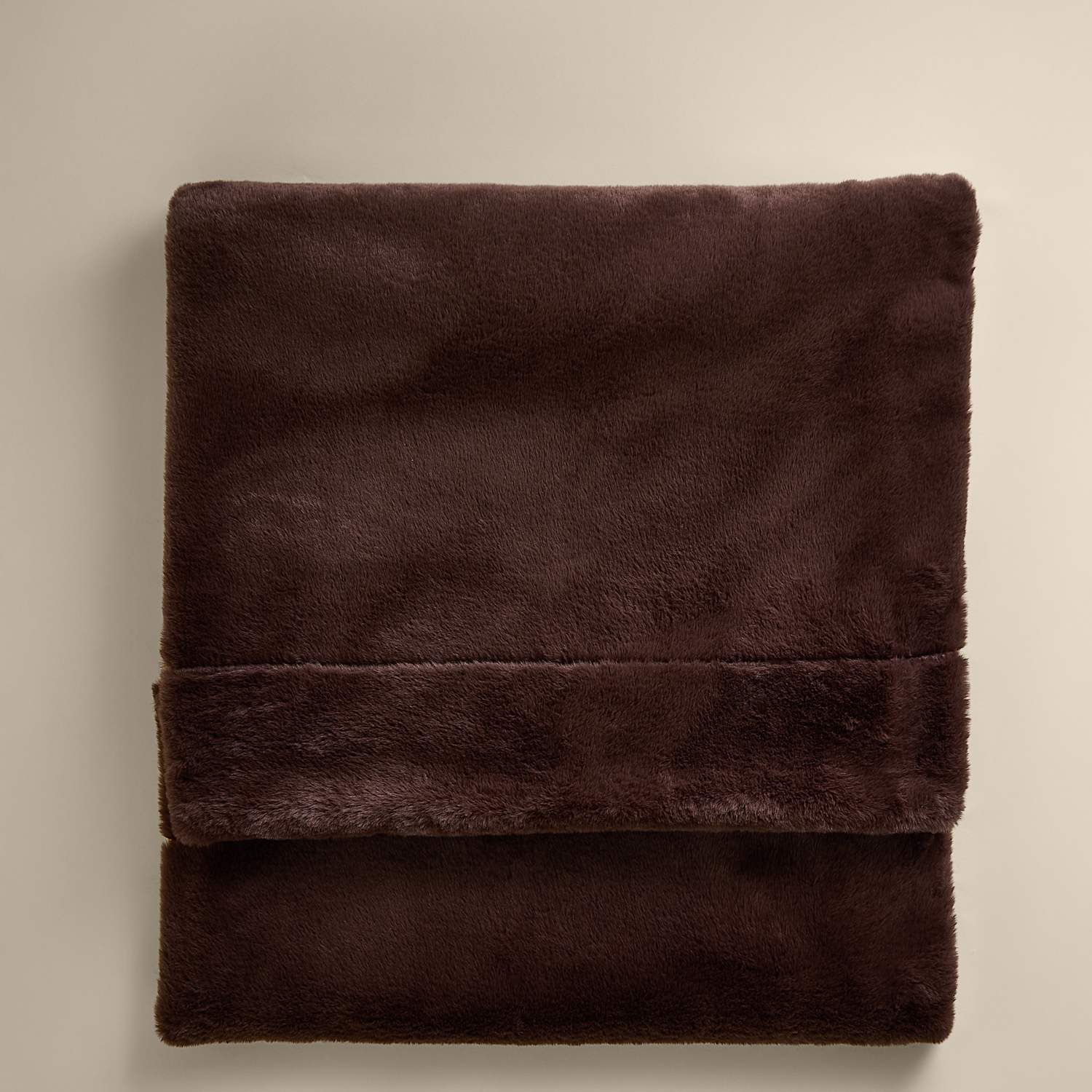 M&S Supersoft Faux Fur Large Throw - Extra Large - Chocolate