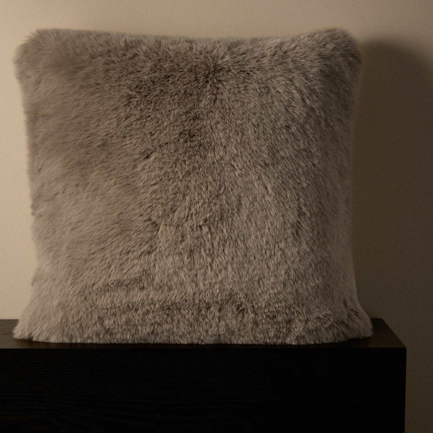 M&S X Kelly Hoppen Faux Fur Cushion - Taupe