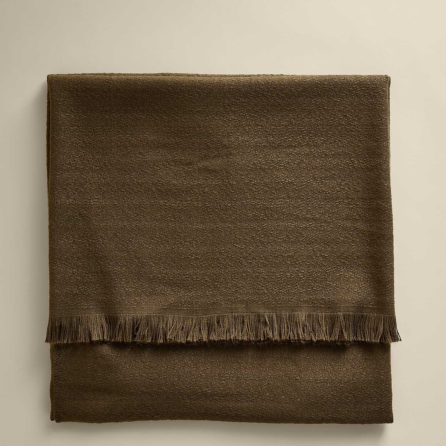 M&S Soft Textured Throw - Khaki