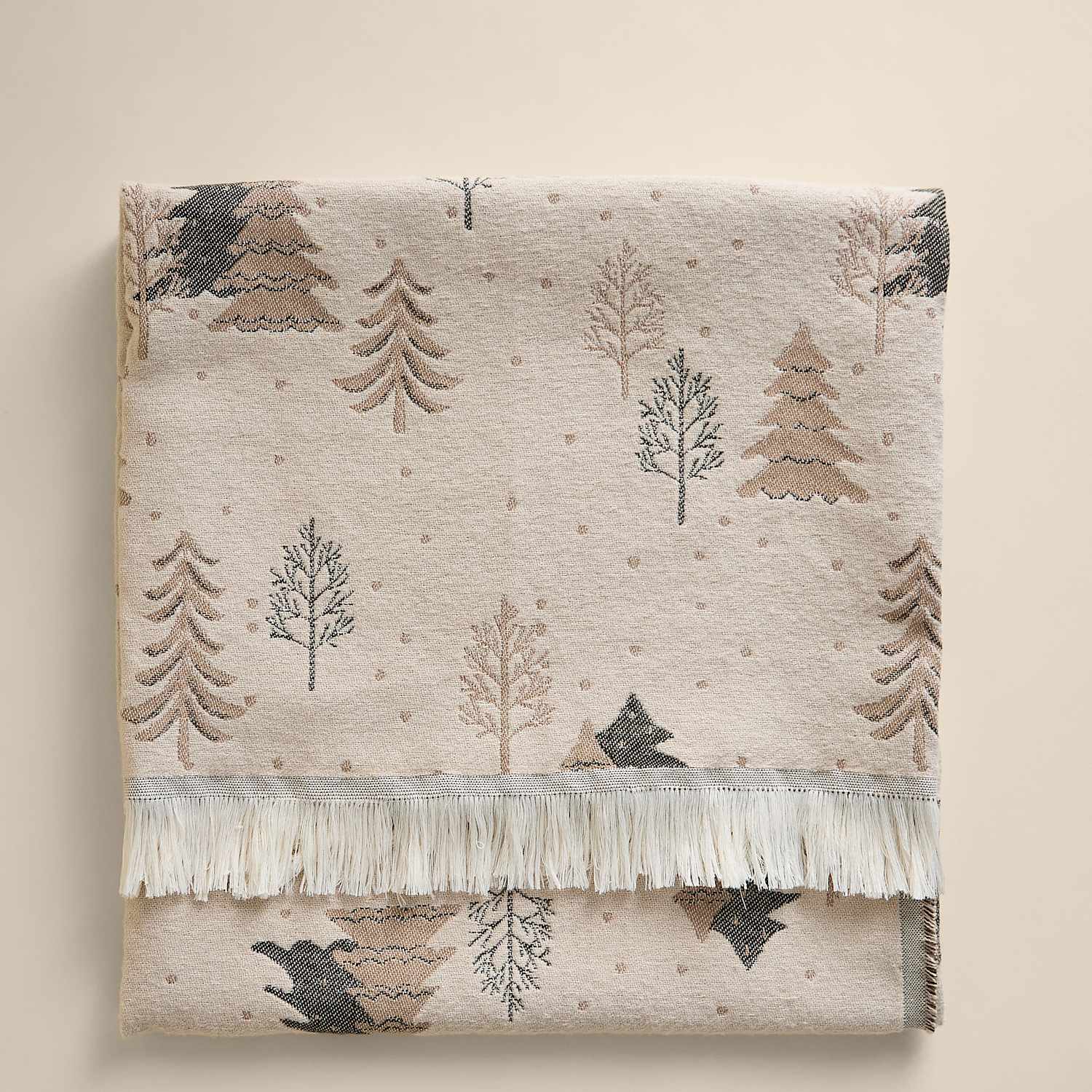 M&S Christmas Tree Throw - Neutral