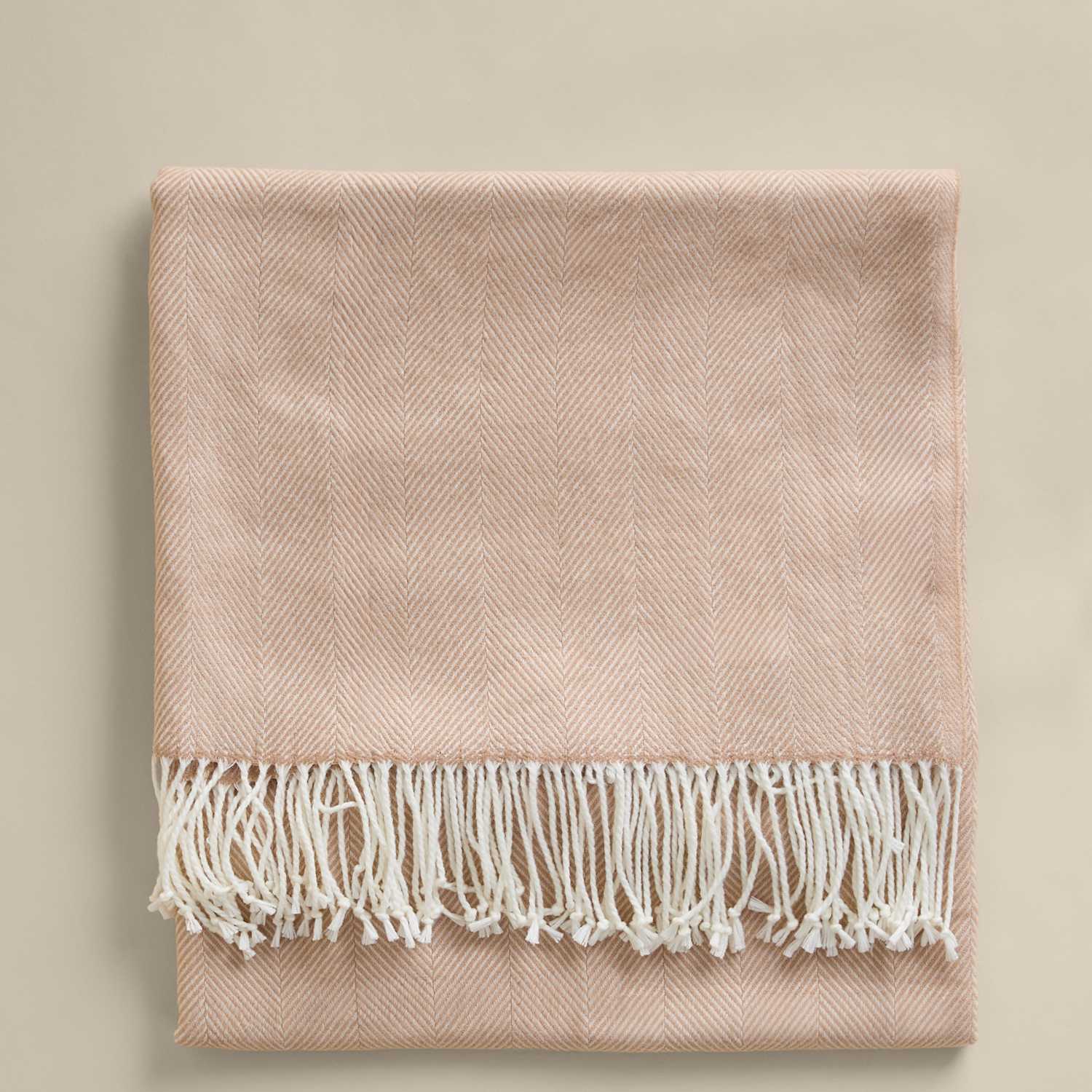 M&S Herringbone Throw - Neutral