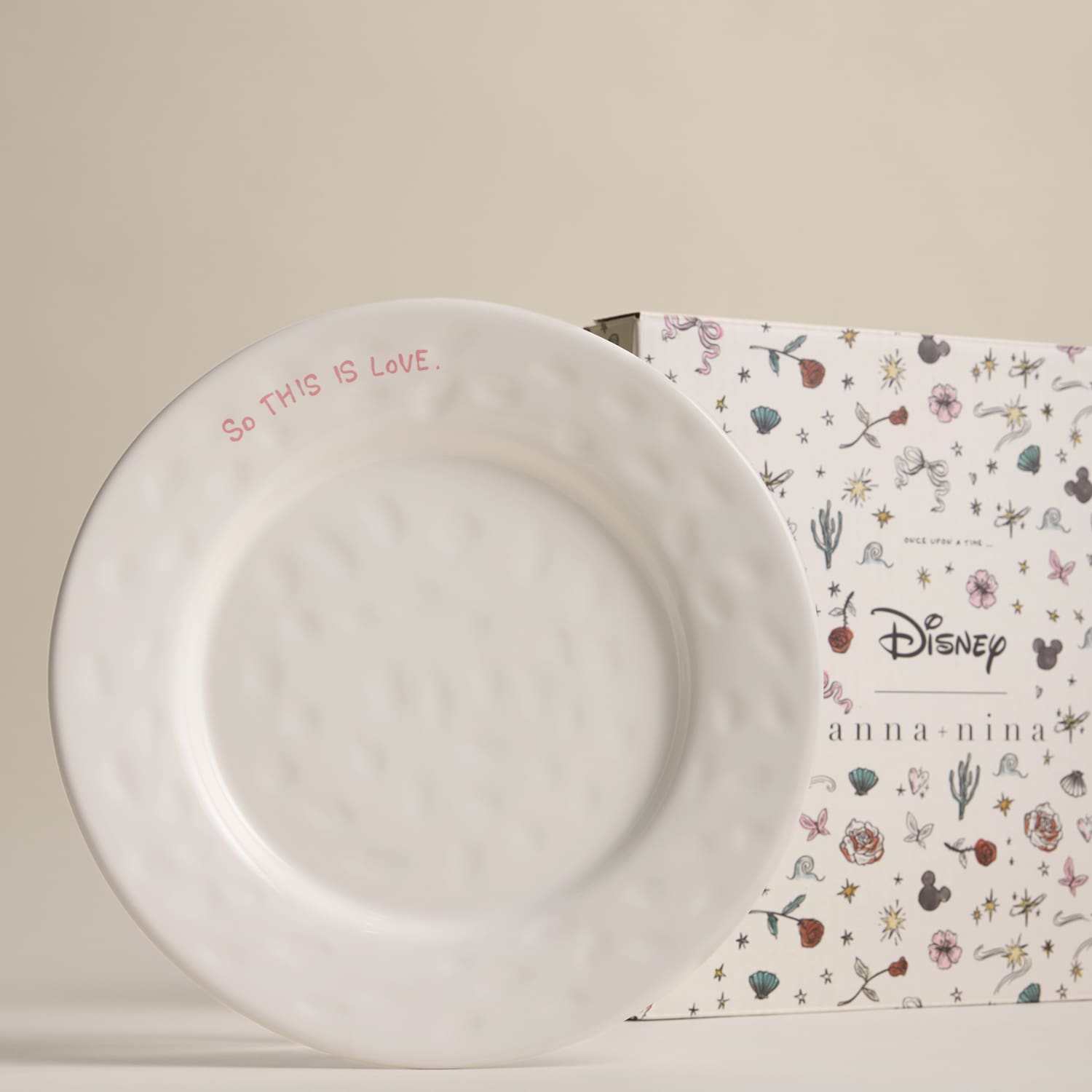 Disney X Anna + Nina Cinderella So This is Love Breakfast Plate - White - Available at M&S