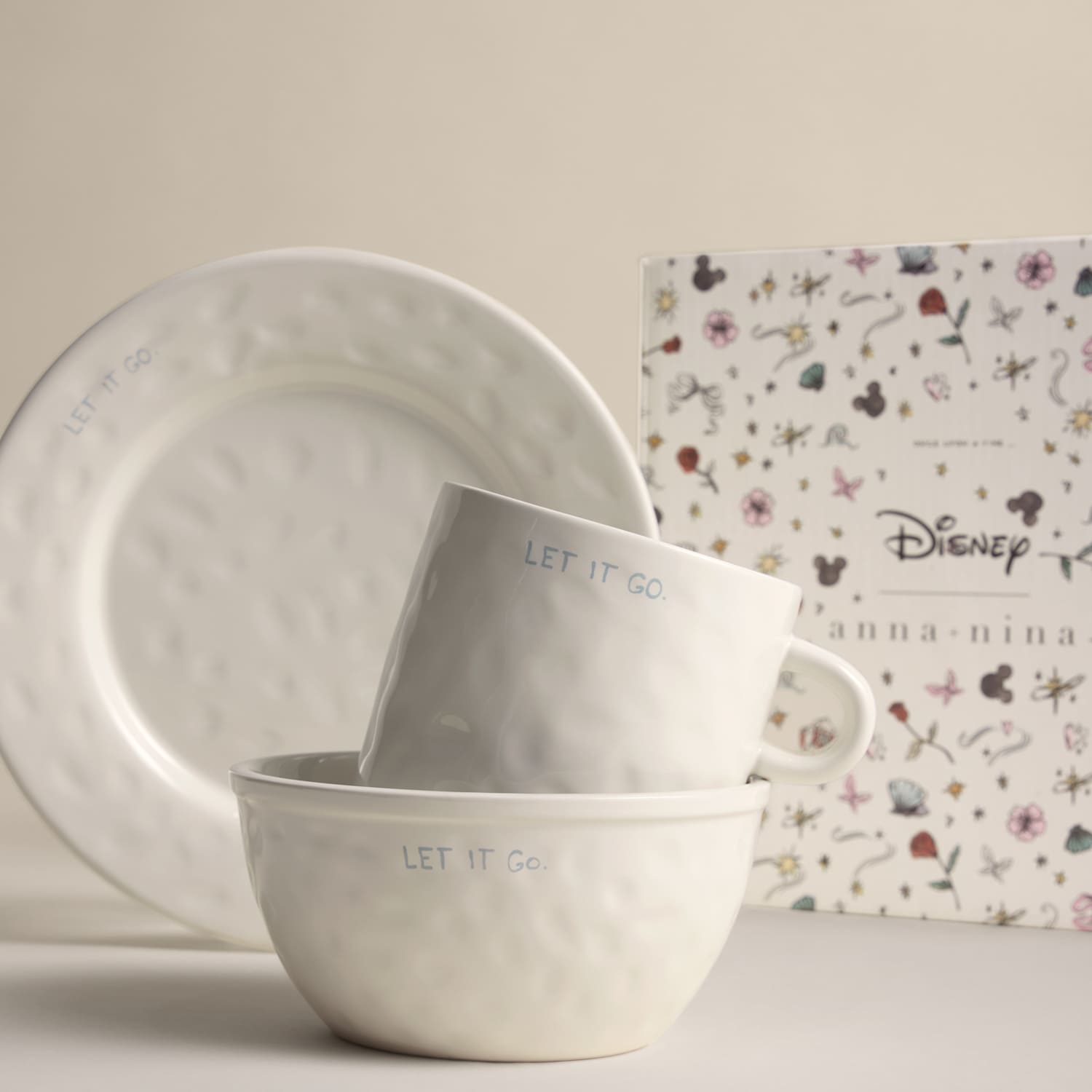 Disney X Anna + Nina Frozen Let it Go Breakfast Set - White - Available at M&S