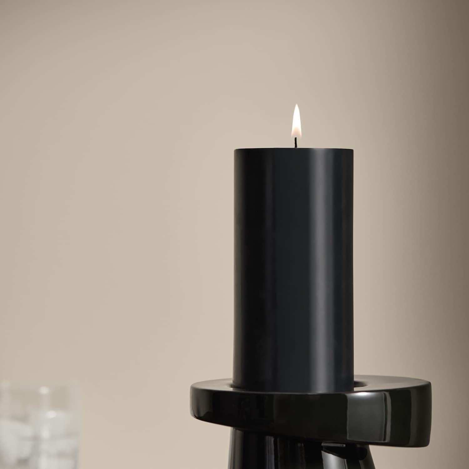 M&S X Kelly Hoppen Pillar Candle - Black
