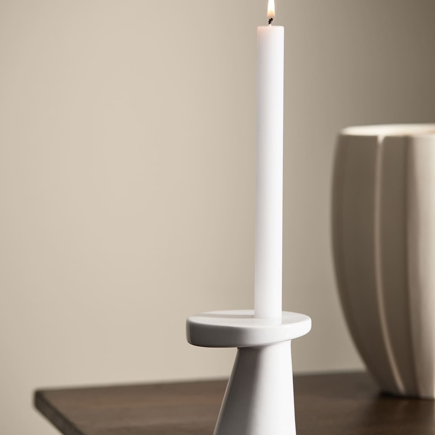 M&S X Kelly Hoppen Set of 4 Dinner Candles - White