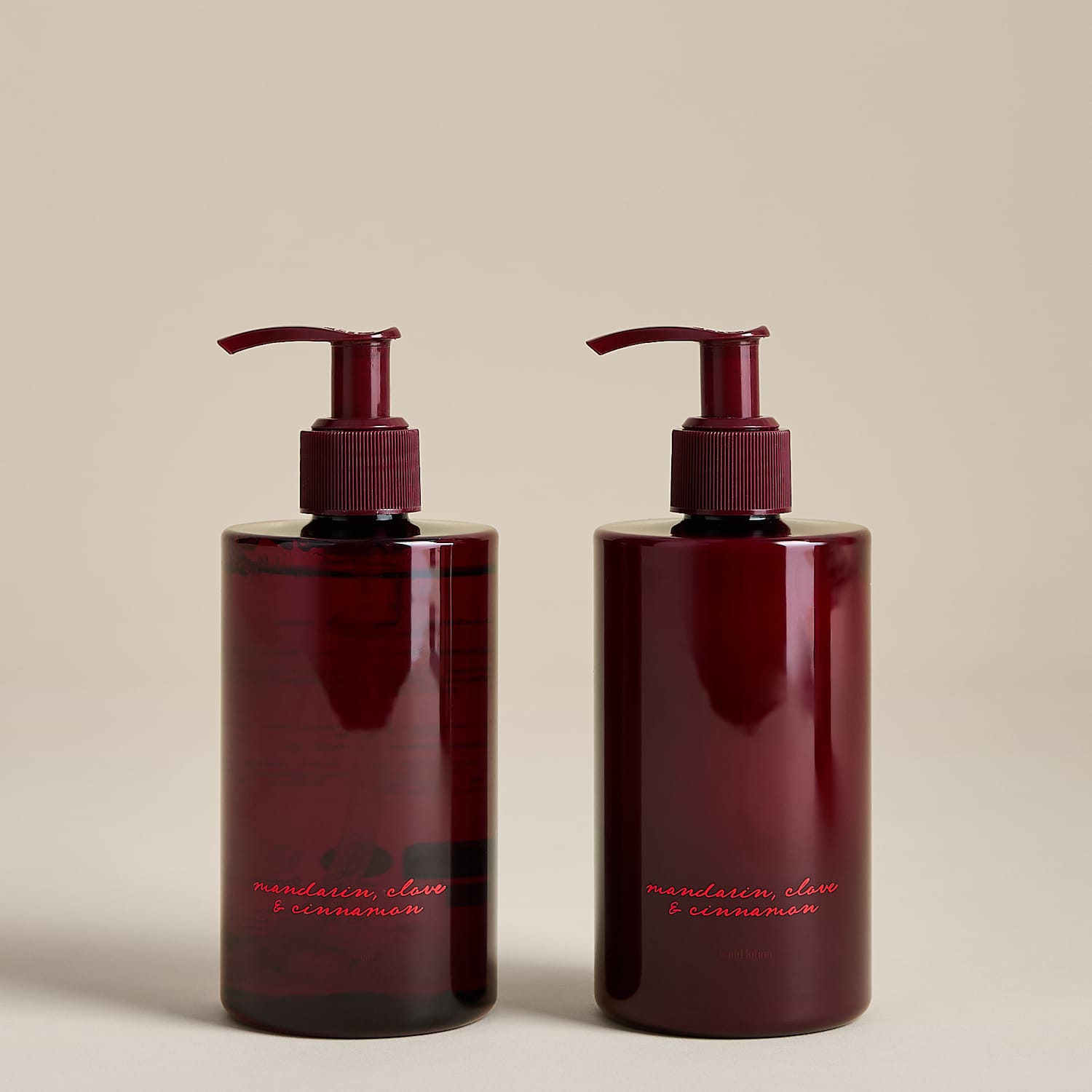 M&S Mandarin, Clove & Cinnamon Hand Wash & Lotion - Red Mix