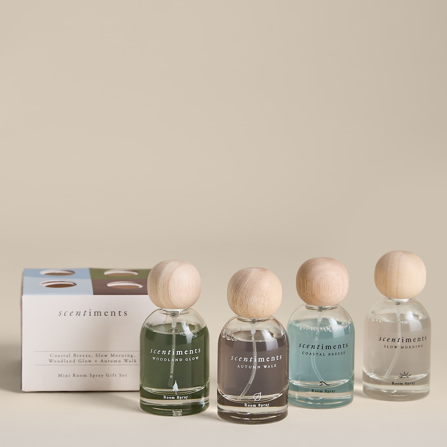 Scentiments Set of 4 Mini Room Sprays - Multi - Available at M&S