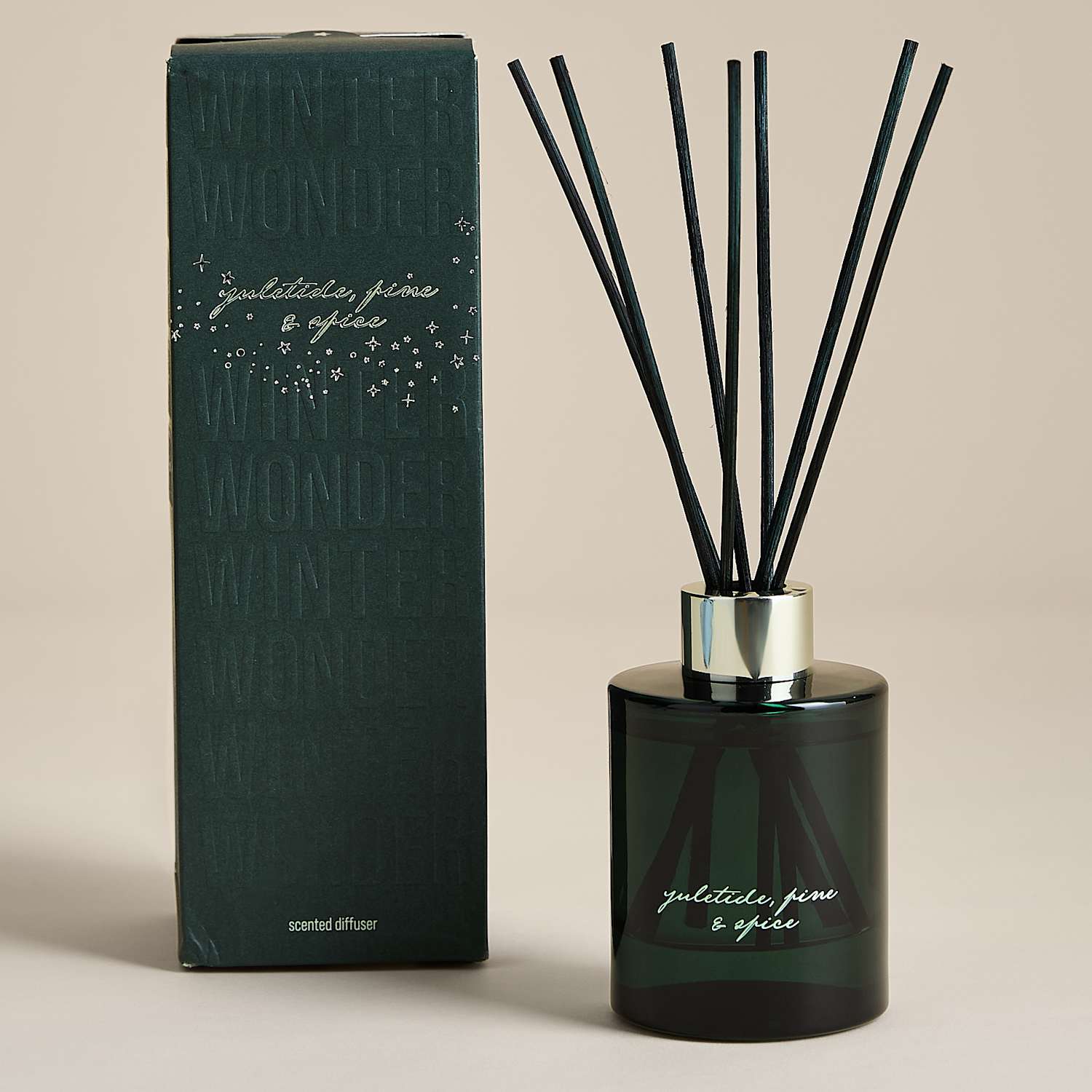 M&S Yuletide, Pine & Spice 100ml Diffuser - Green Mix