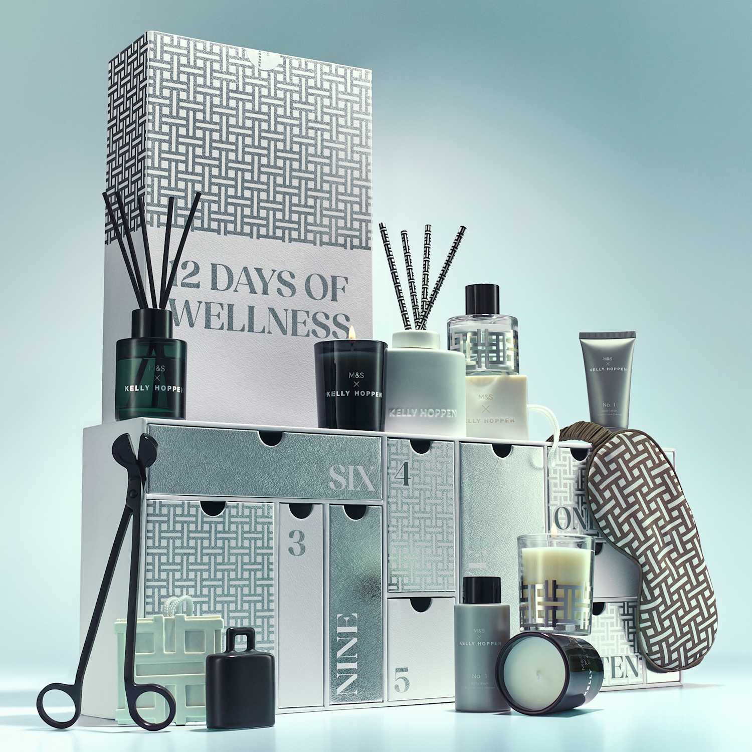 M&S X Kelly Hoppen 12 Days of Wellness Advent Calendar - For No.1 Scent Lovers - Multi