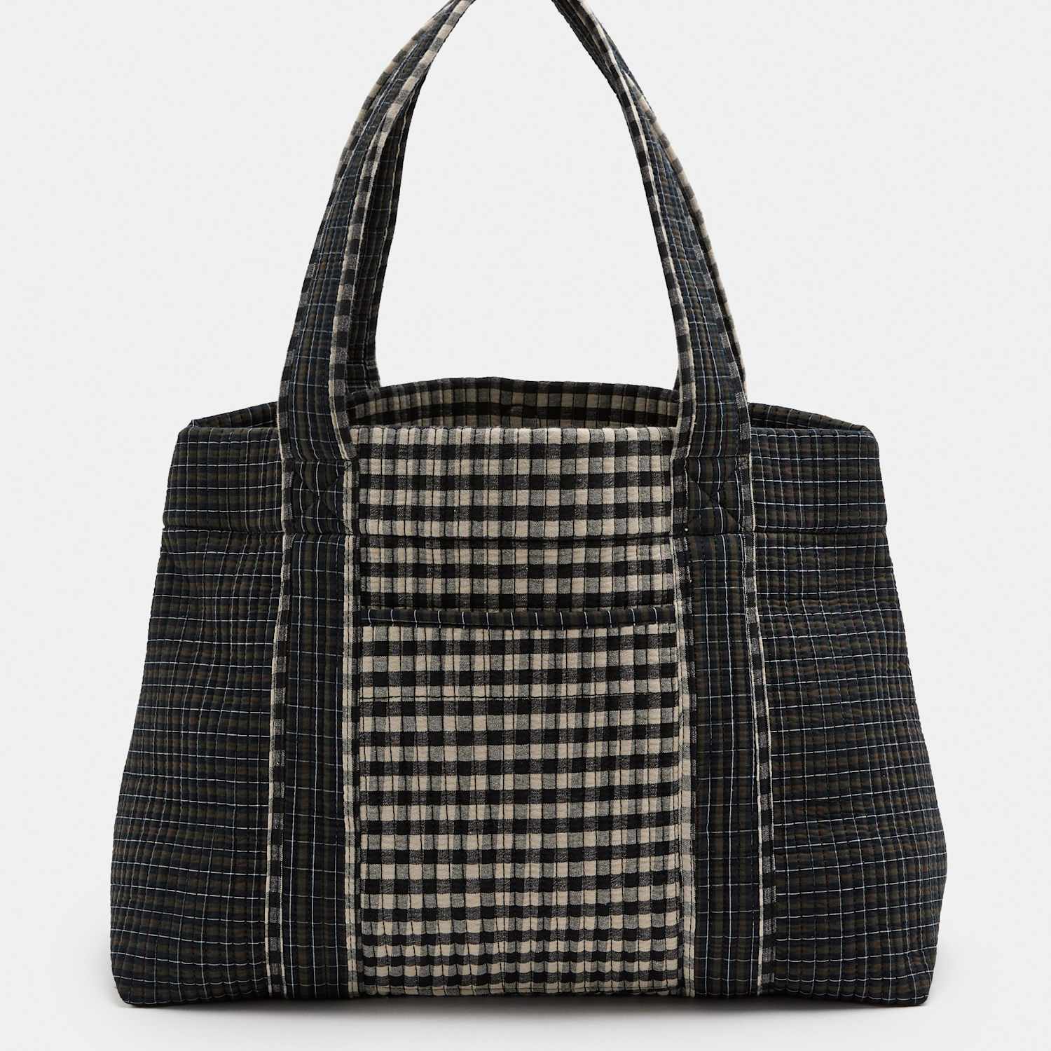 M&S Women's Gingham Shopper - Multi