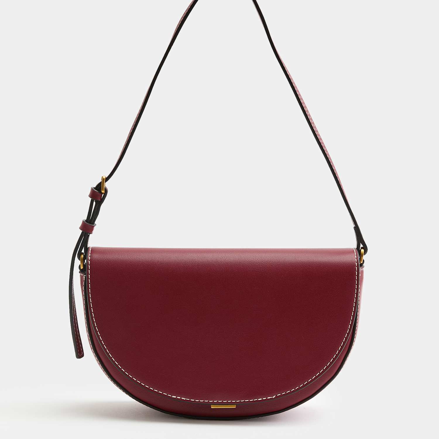 M&S Women's Half Moon Shoulder Bag - Red