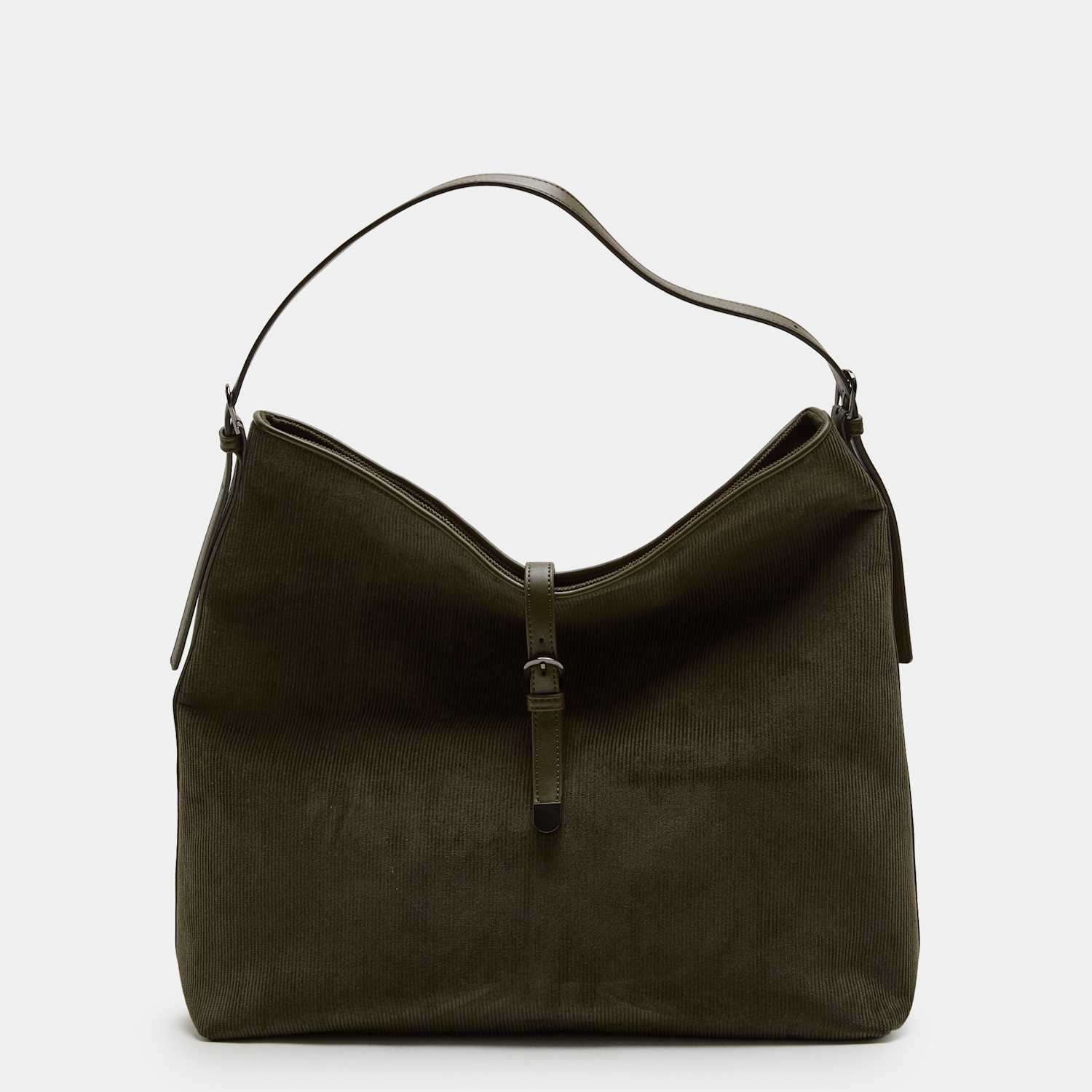 M&S Women's Cord Top Handle Shoulder Bag - Dark Khaki