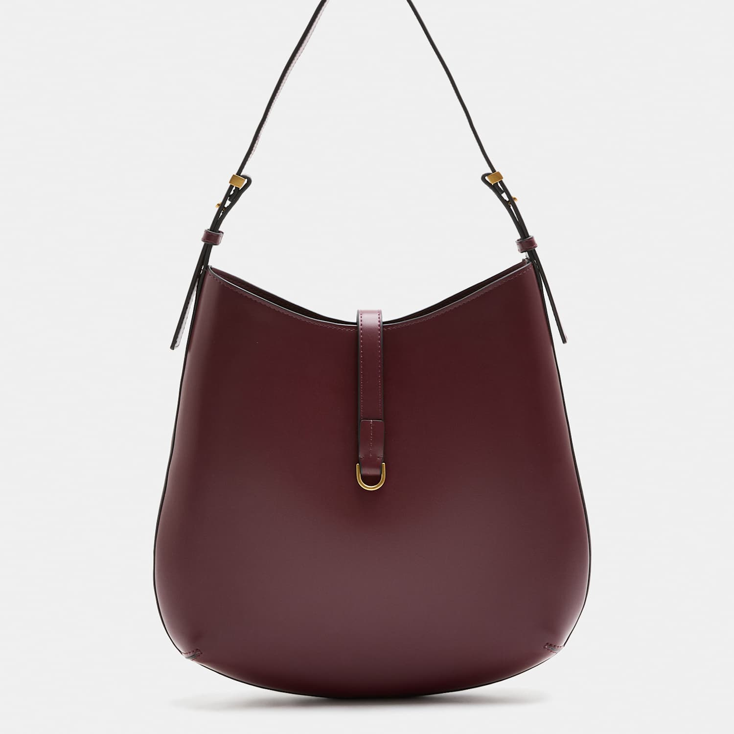 M&S Women's Stitch Detail Top Handle Shoulder Bag - Burgundy