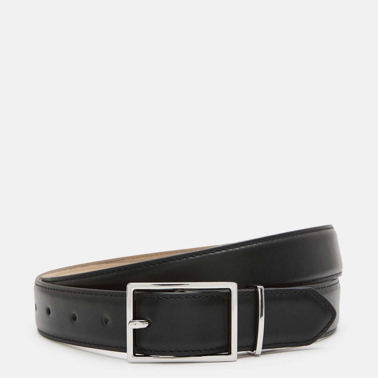 M&S Women's Leather Jeans Belt - Small - Black