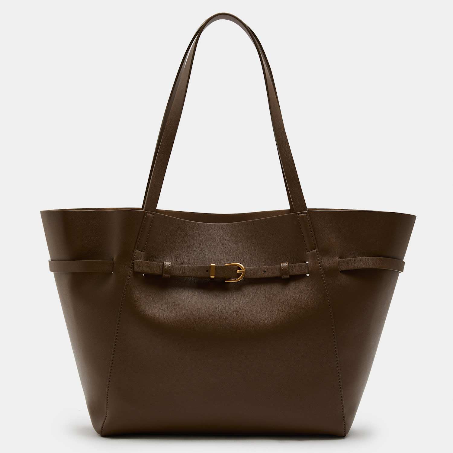 M&S Women's Belt Detail Tote Bag - Olive