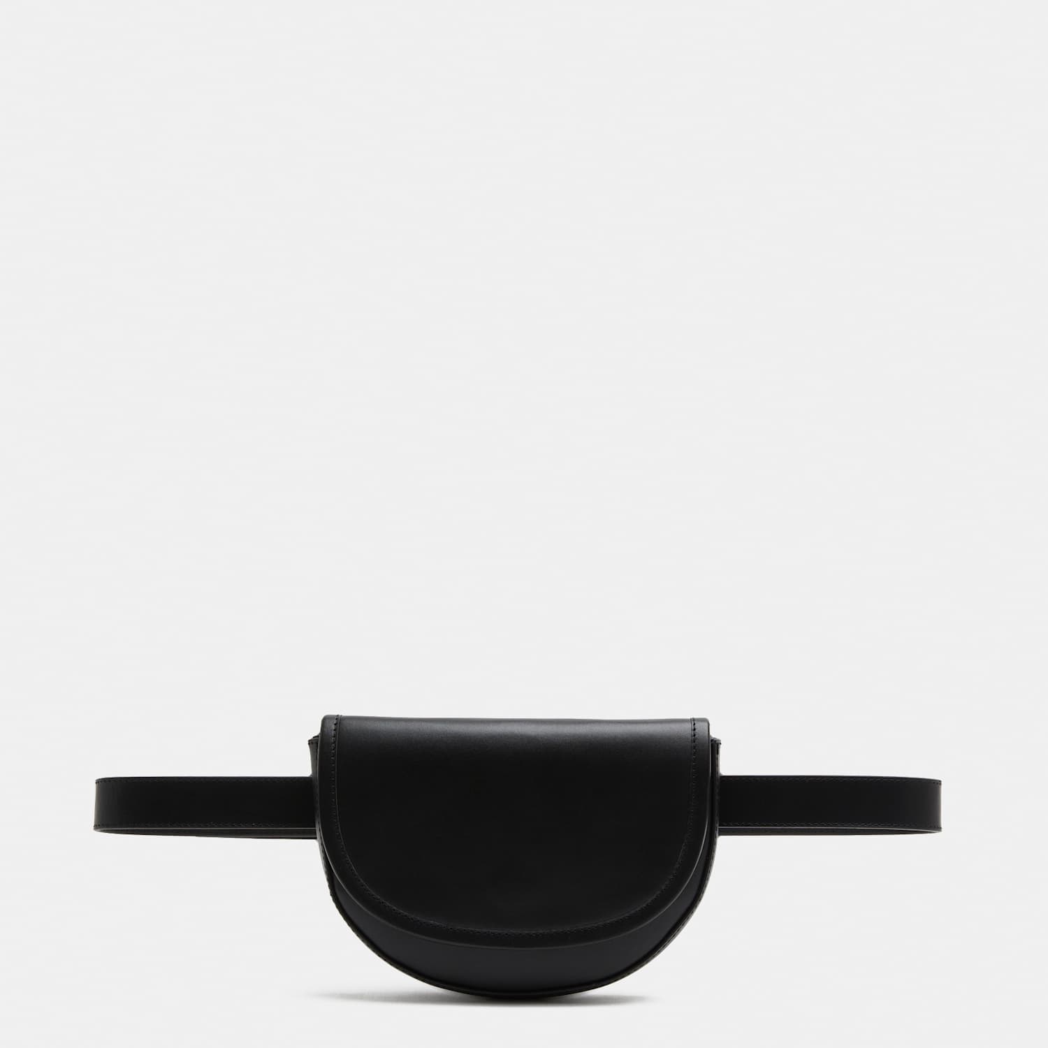 M&S Women's Leather Detachable Pocket Waist Belt - Small - Black