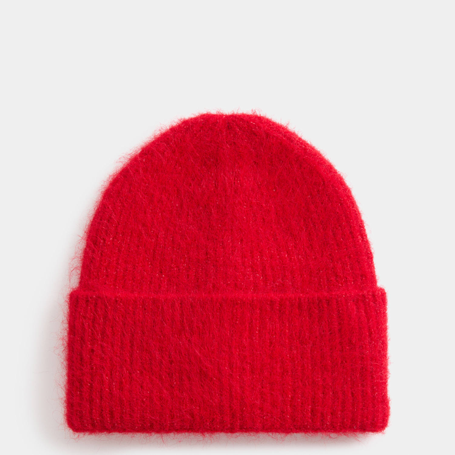 M&S Women's Rib Fluffy Beanie Hat - Red