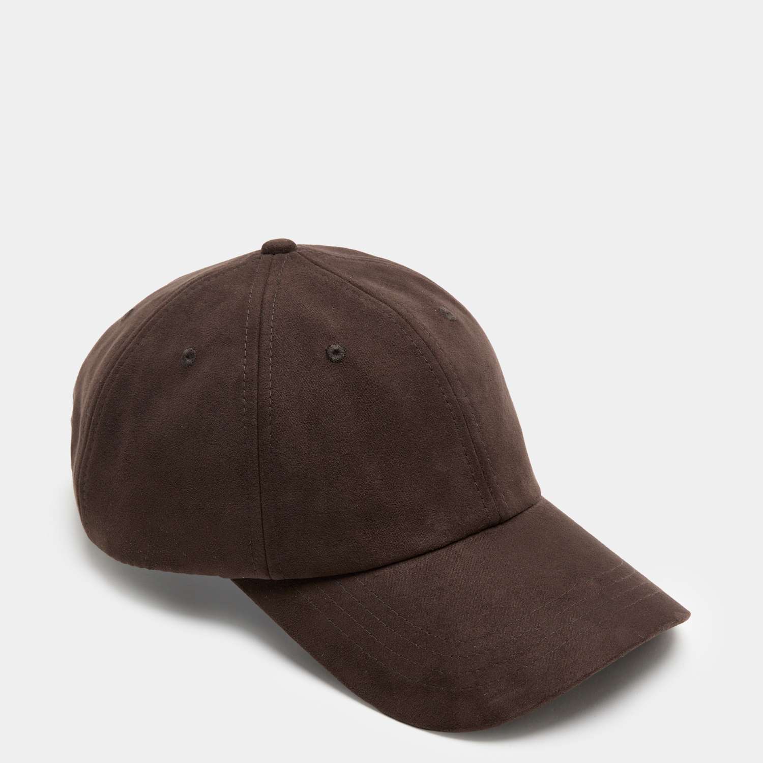 M&S Women's Suedette Baseball Cap - Chocolate