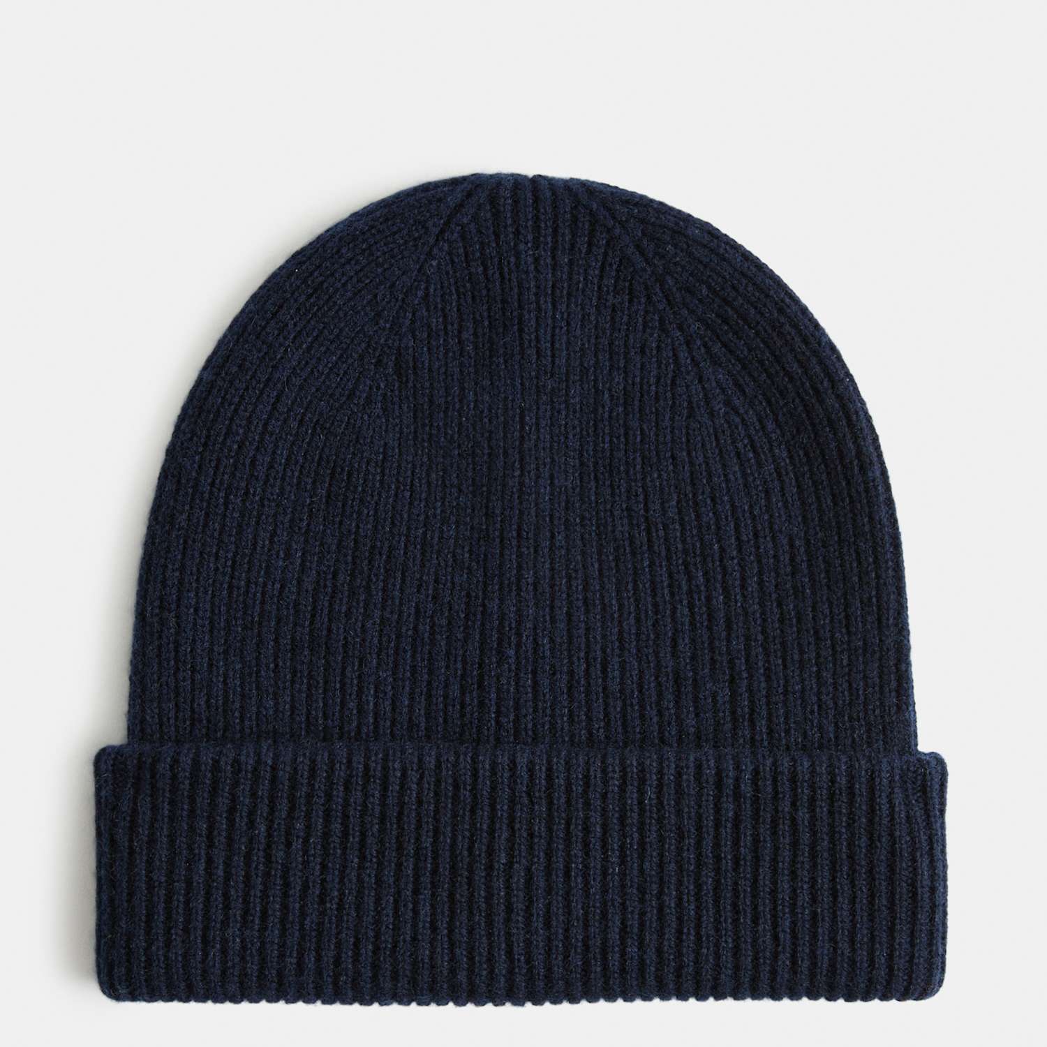 M&S Women's Wool Rich Beanie with Cashmere - Navy
