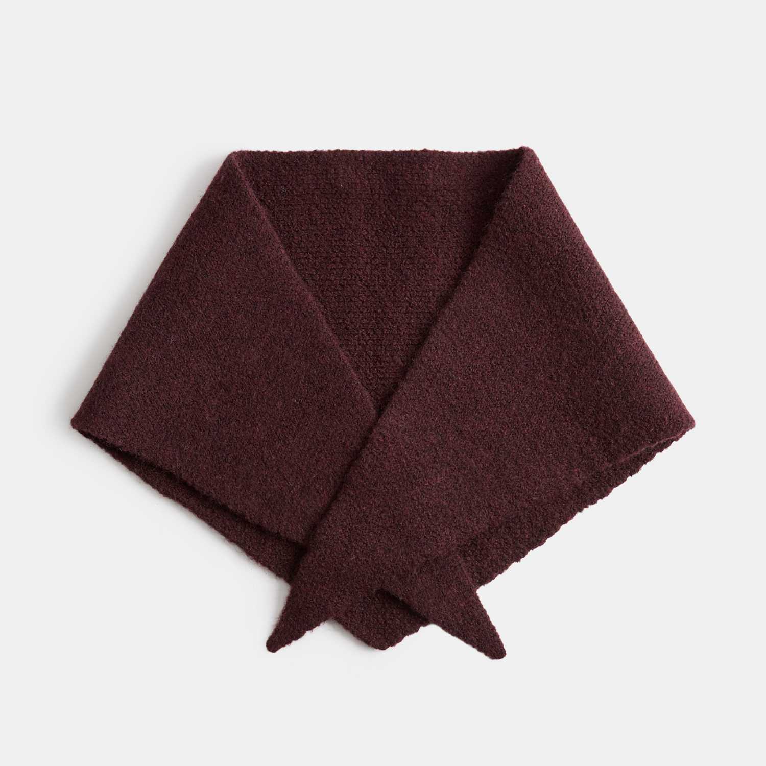 M&S Women's Knitted Triangle Scarf - Burgundy