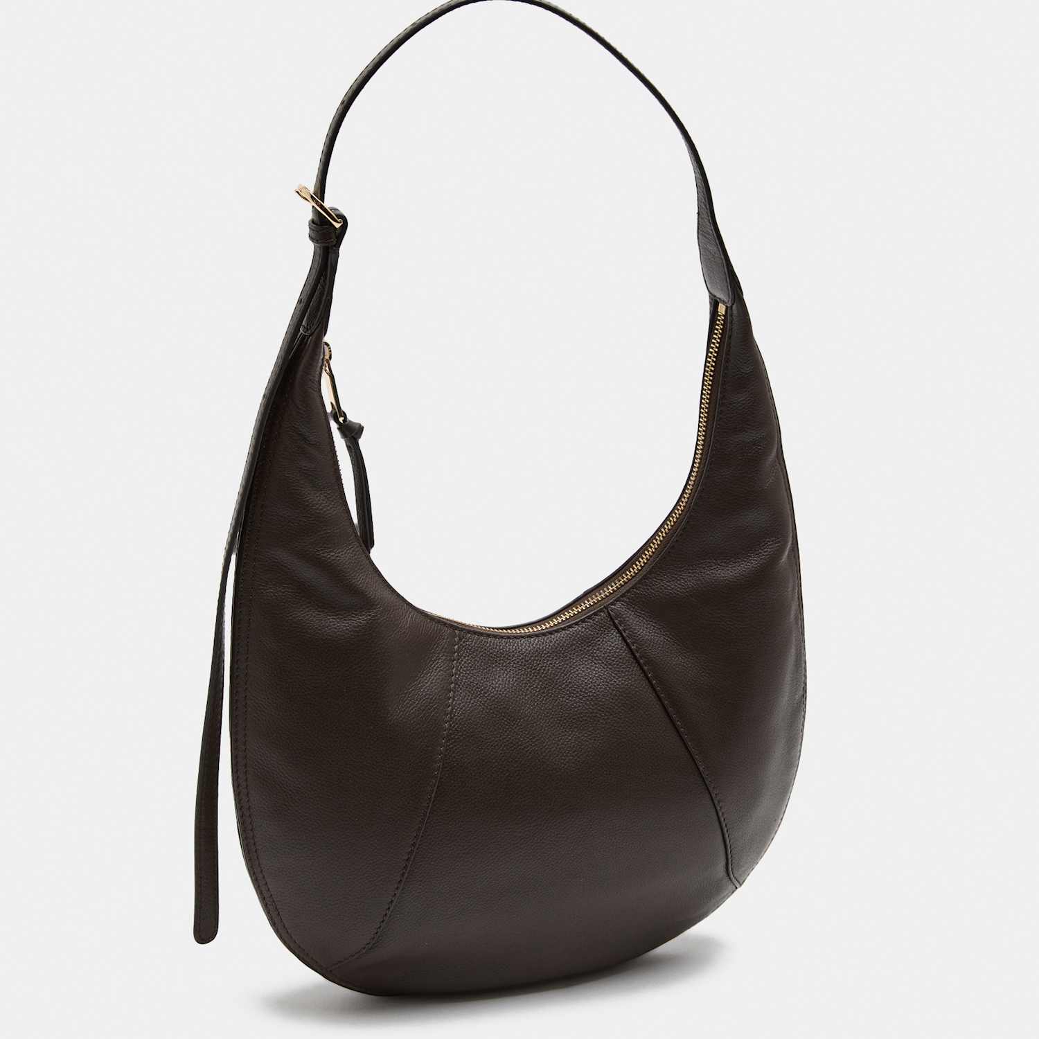 M&S Women's Leather Mini Shoulder Bag - Chocolate