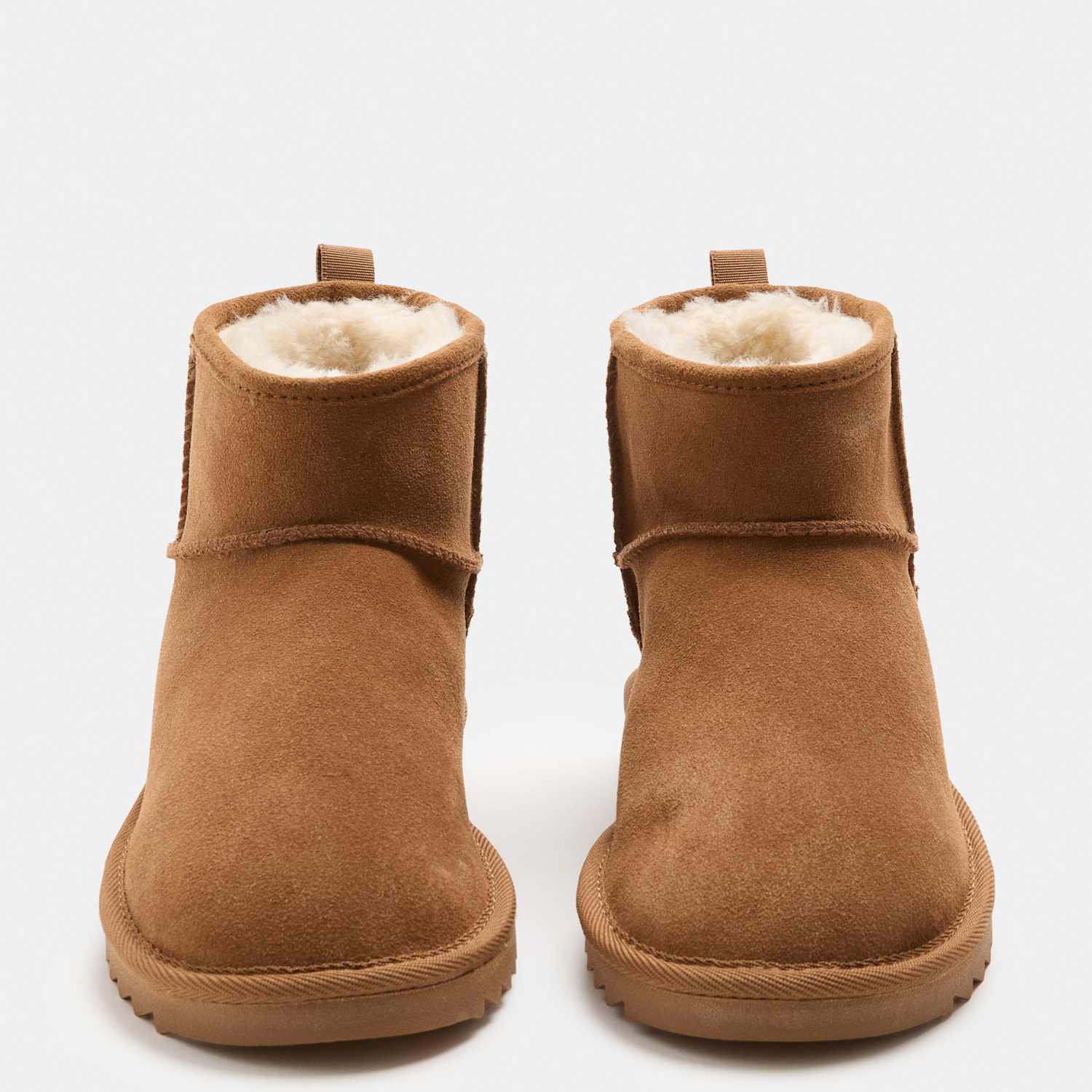 M&S Women's Suede Flatform Slipper Boots - 3 - Chestnut