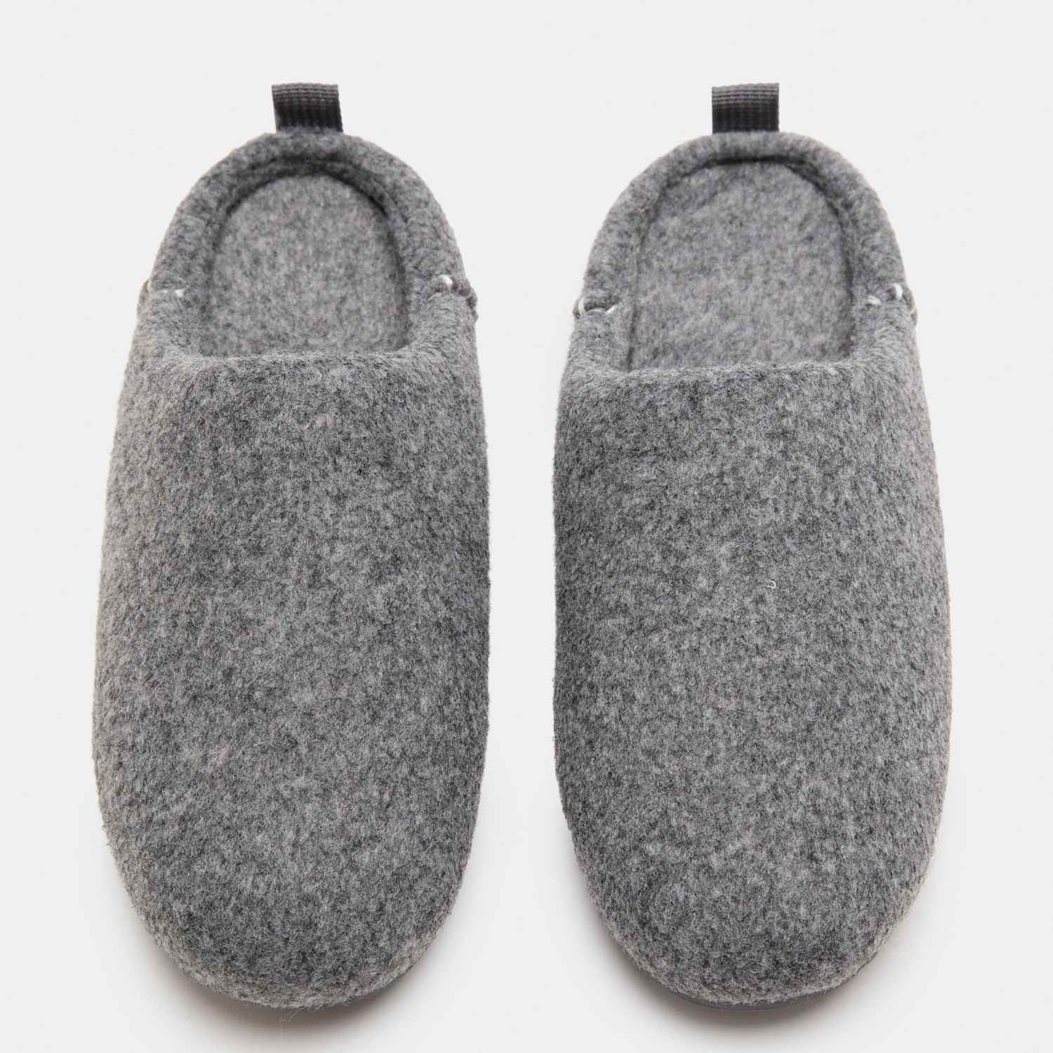 M&S Women's Felt Back Tab Mule Slippers - 6 - Dark Grey