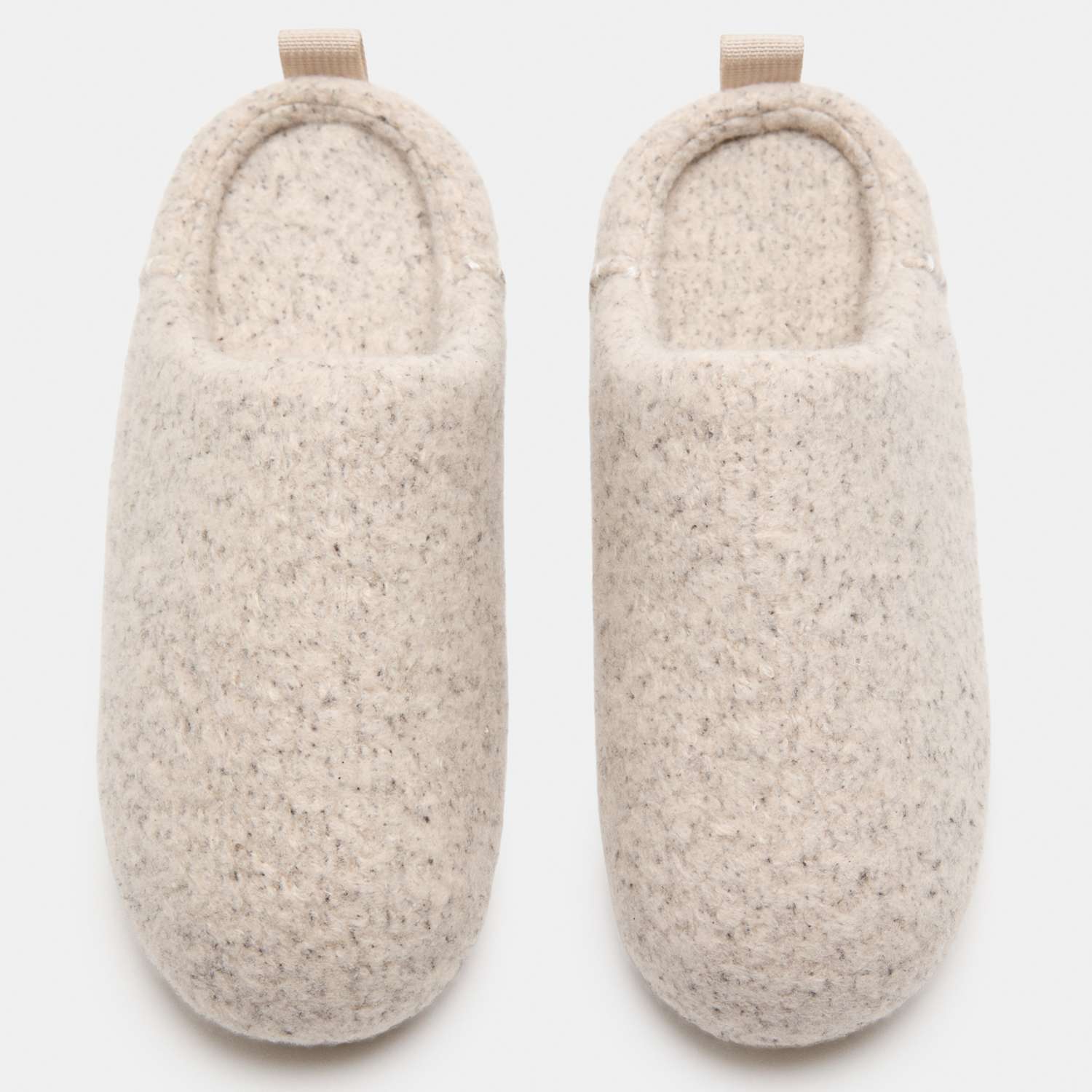 M&S Women's Felt Back Tab Mule Slippers - 3 - Natural