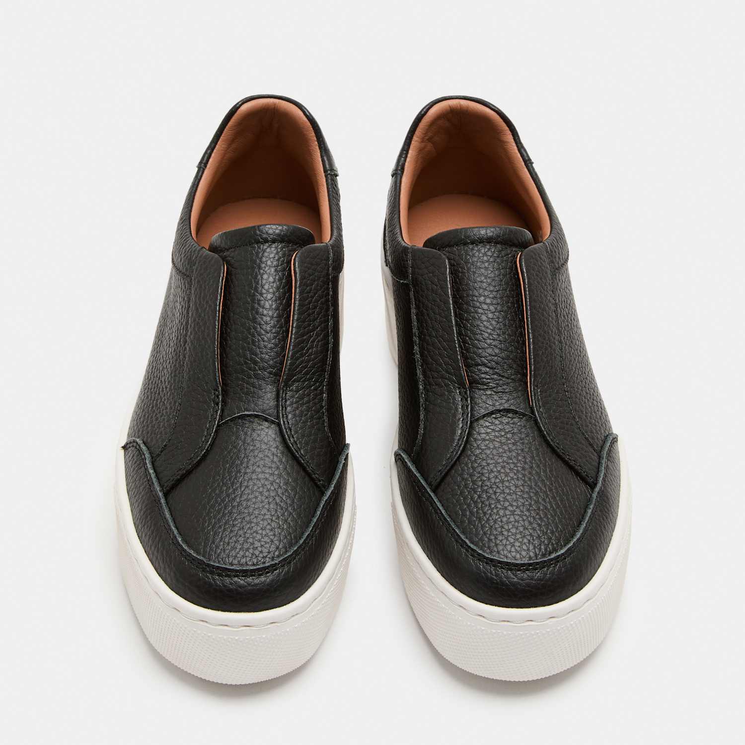 M&S Women's Leather Slip On Platform Trainers - 3 - Black