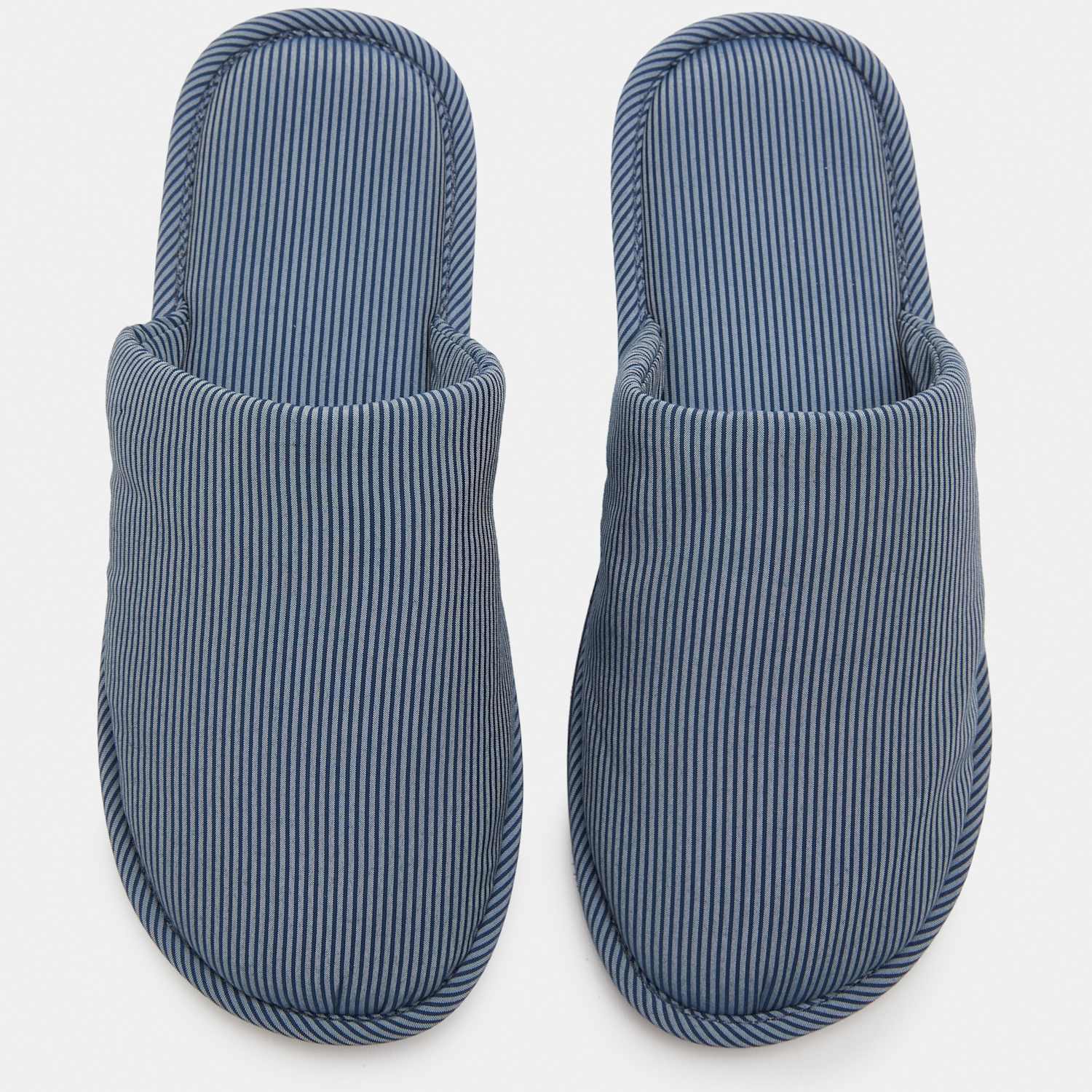 M&S Women's Striped Mule Slippers - 5 - Navy Mix