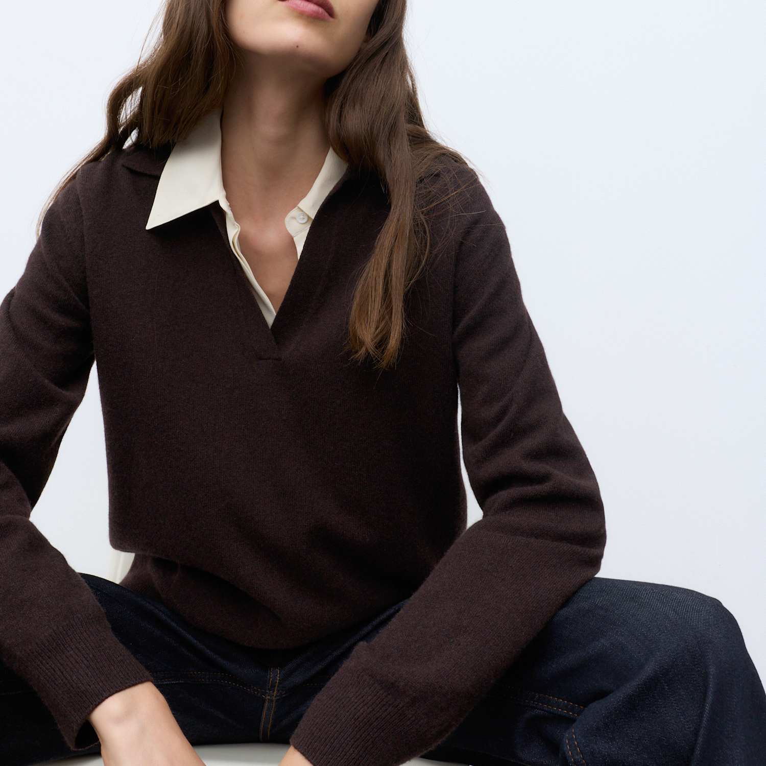 Autograph Women's Pure Cashmere Relaxed Fit Knitted Top - Small - Bitter Chocolate