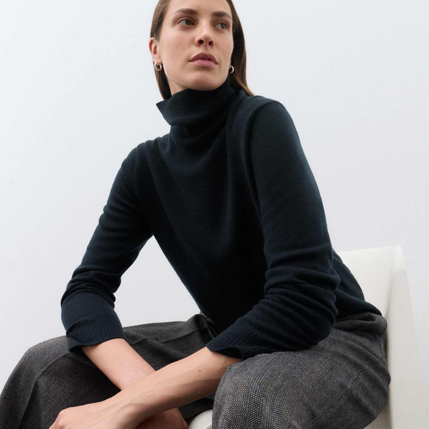 Autograph Women's Pure Cashmere Roll Neck Jumper - Small - Midnight Navy
