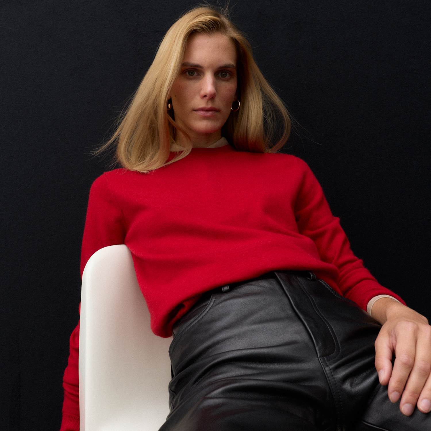 Autograph Women's Pure Cashmere Crew Neck Jumper - Small - Ruby Red