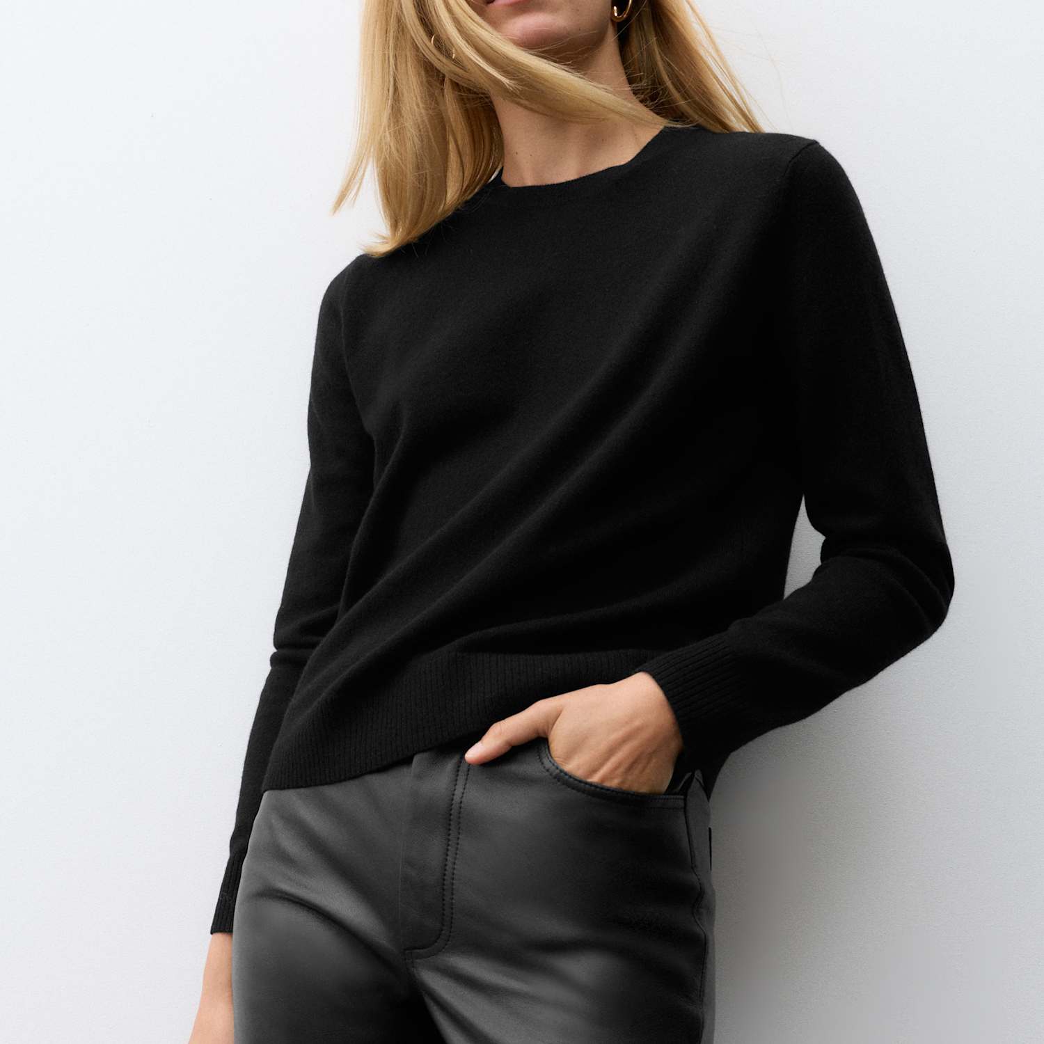 Autograph Women's Pure Cashmere Crew Neck Jumper - Medium - Black