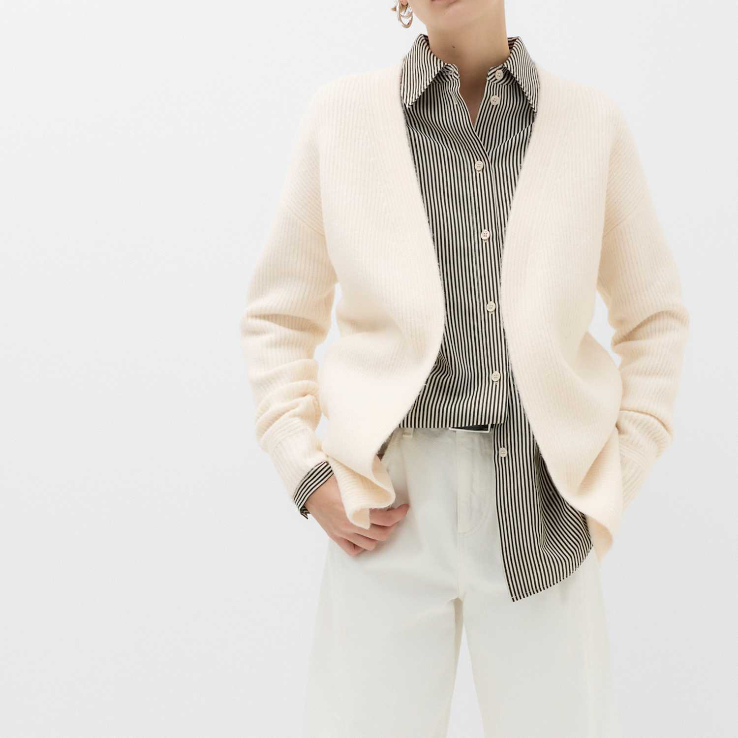M&S Women's Edge To Edge Longline Cardigan - Small - Natural