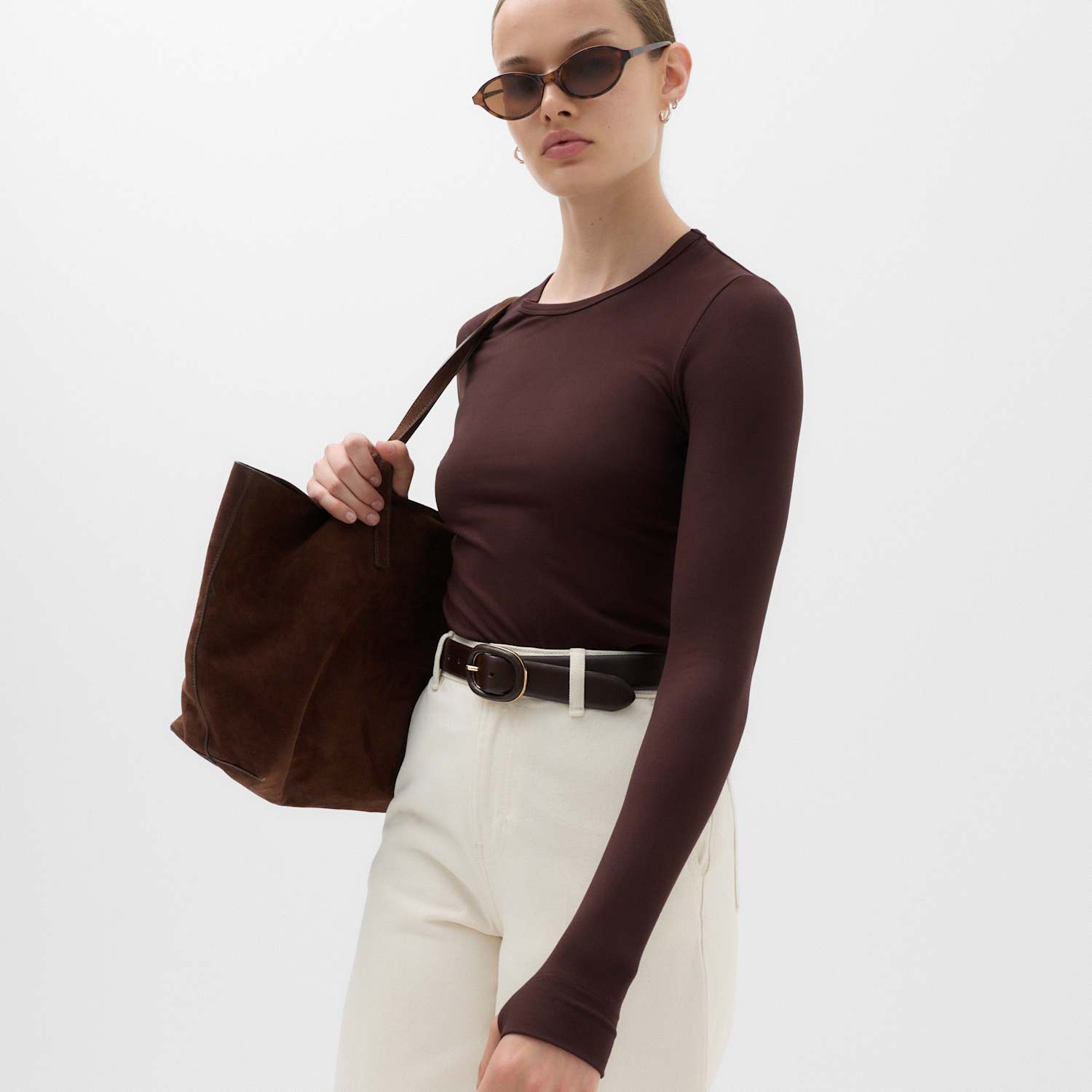 M&S Women's Soft Touch Top - Small - Dark Chocolate