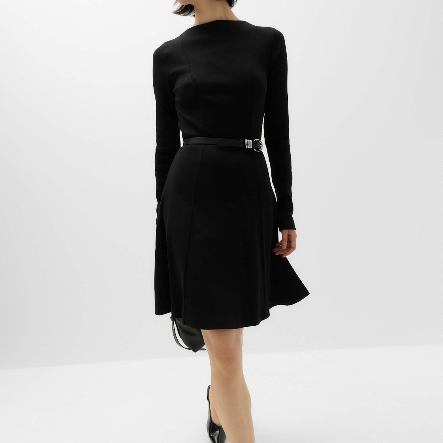 M&S Women's Jersey Mini Skater Dress - 14 - Black