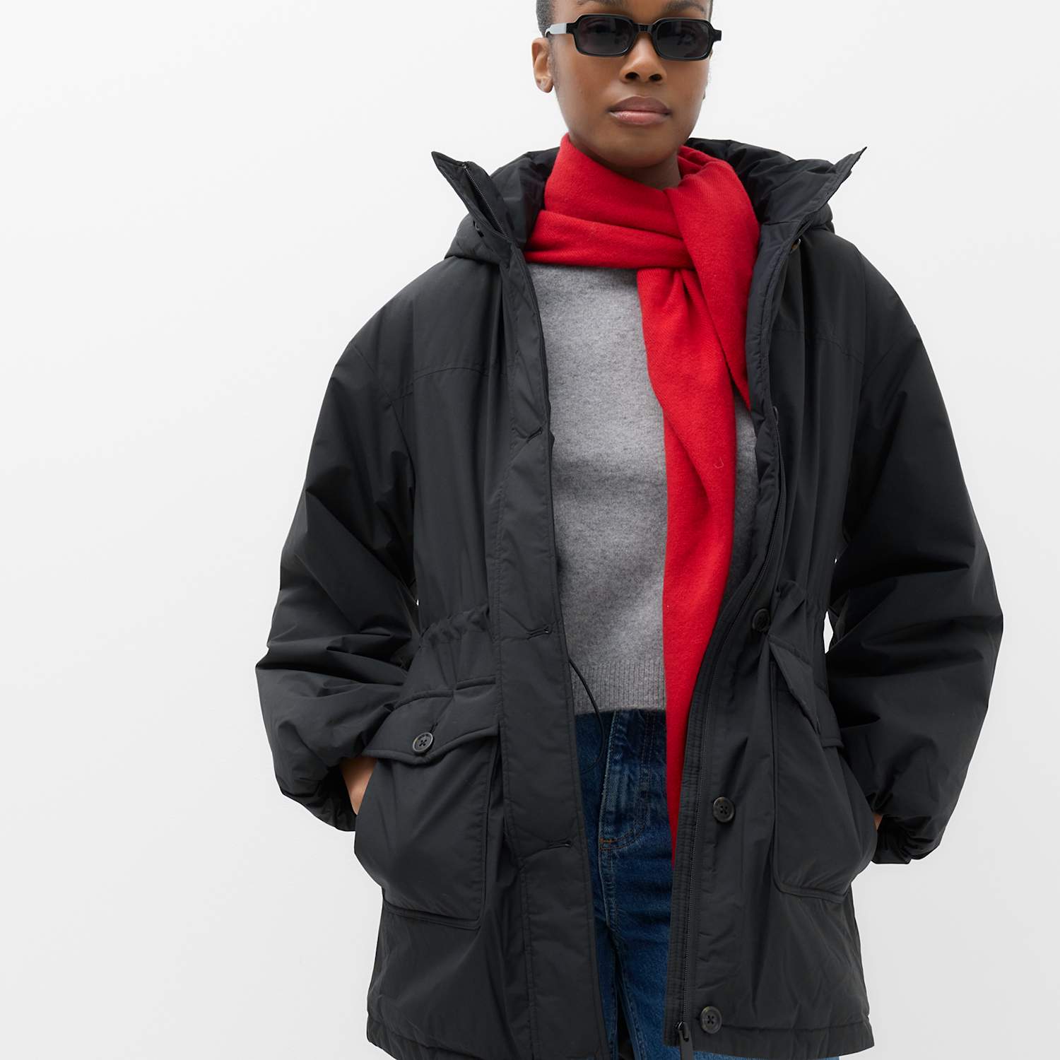 M&S Women's Thermowarmth Padded Hooded Coat - Small - Black