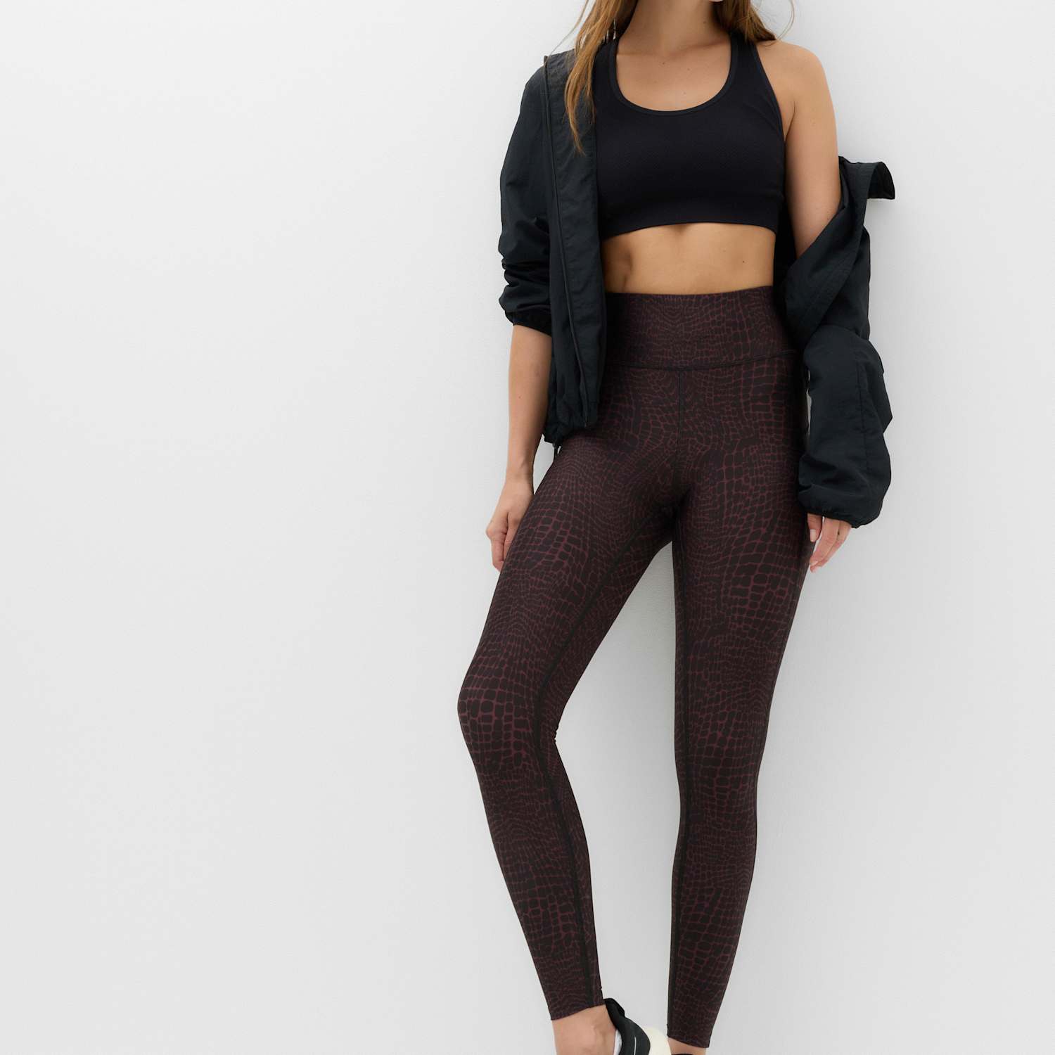 Goodmove Women's Go Move Printed Gym Leggings - 22 - Mulberry Mix