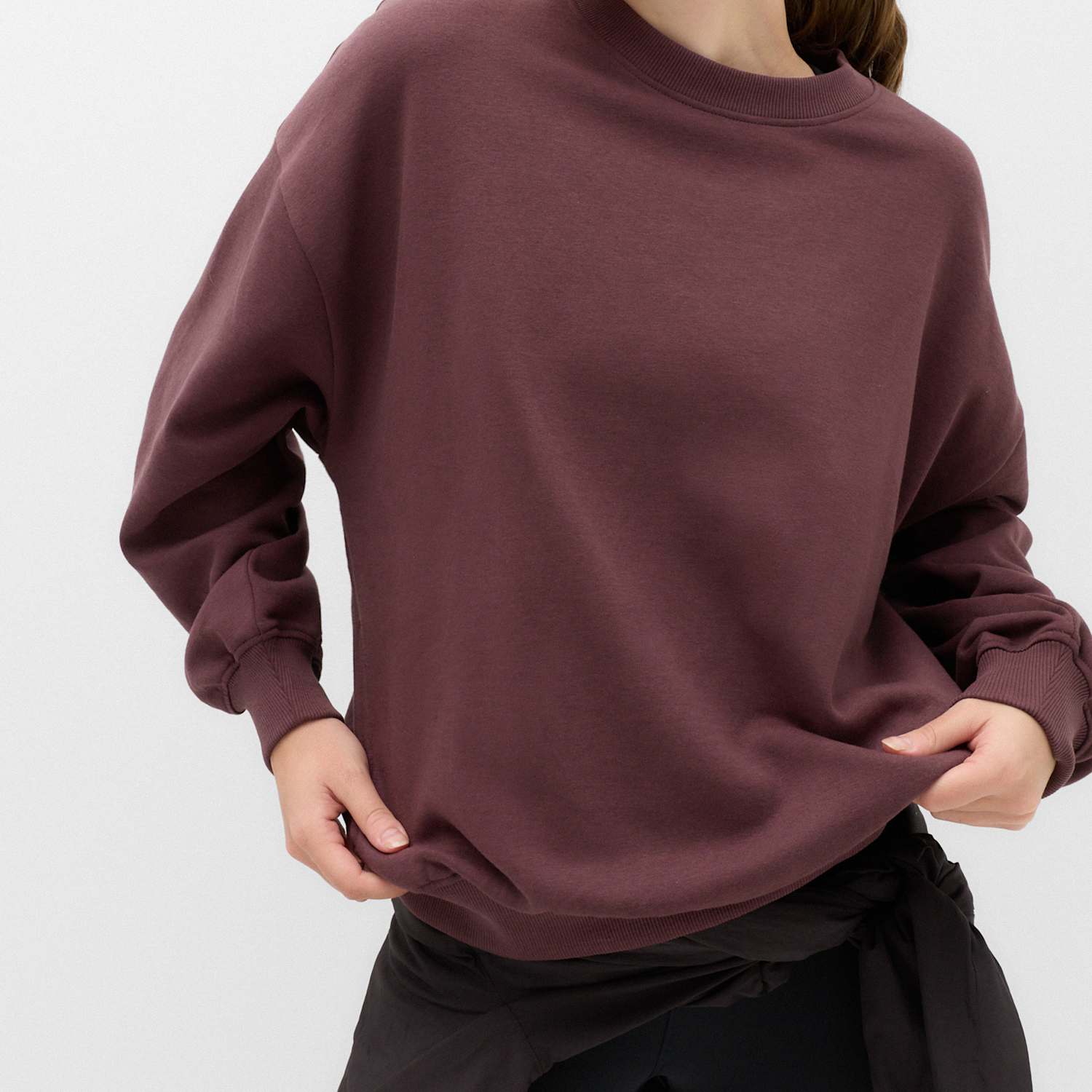 Goodmove Women's Cotton Rich Oversized Sweatshirt - Small - Mulberry