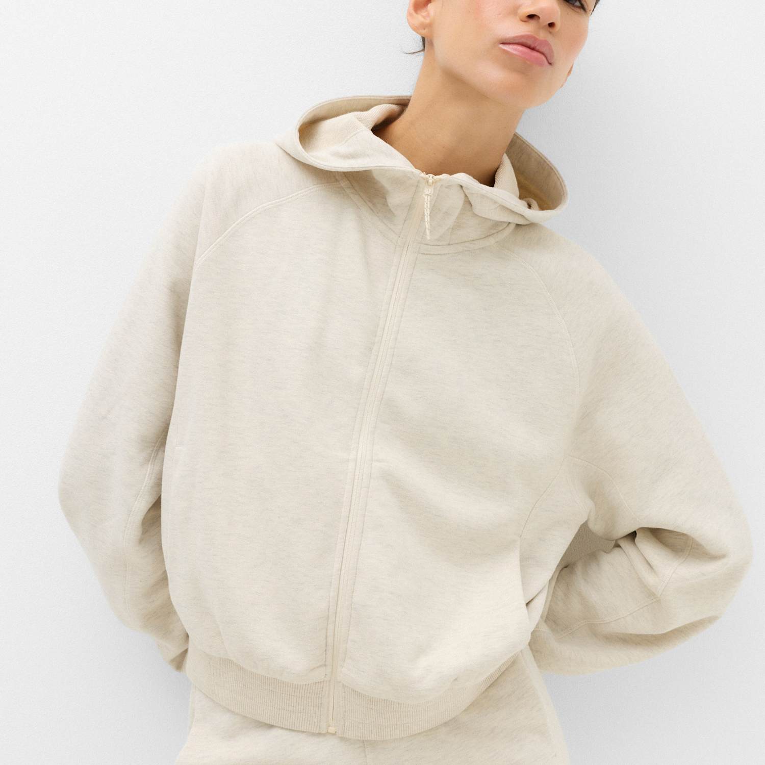 Goodmove Women's Cotton Rich Relaxed Hoodie - Extra Small - Ecru