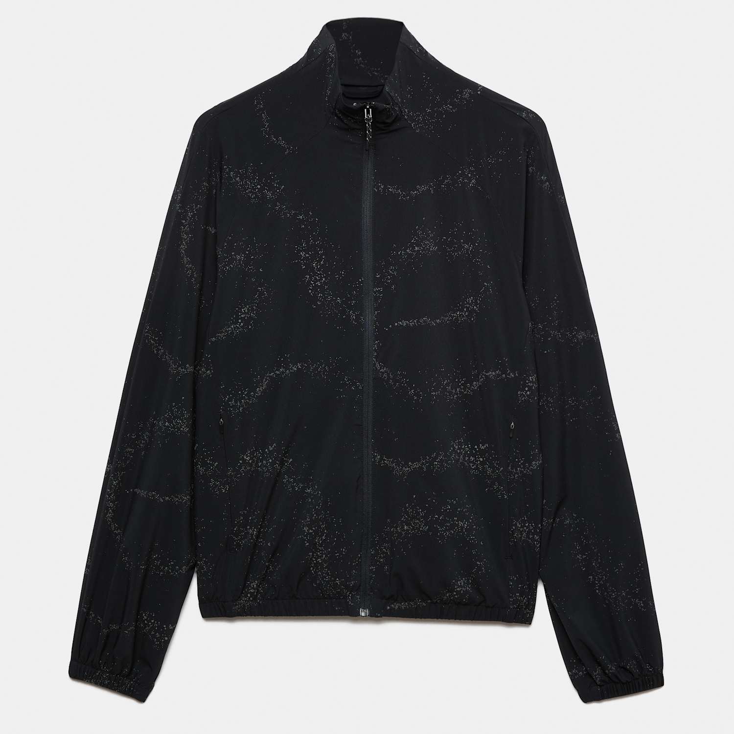 Goodmove Women's Stormwear Reflective Funnel Neck Running Jacket - 22 - Black Mix